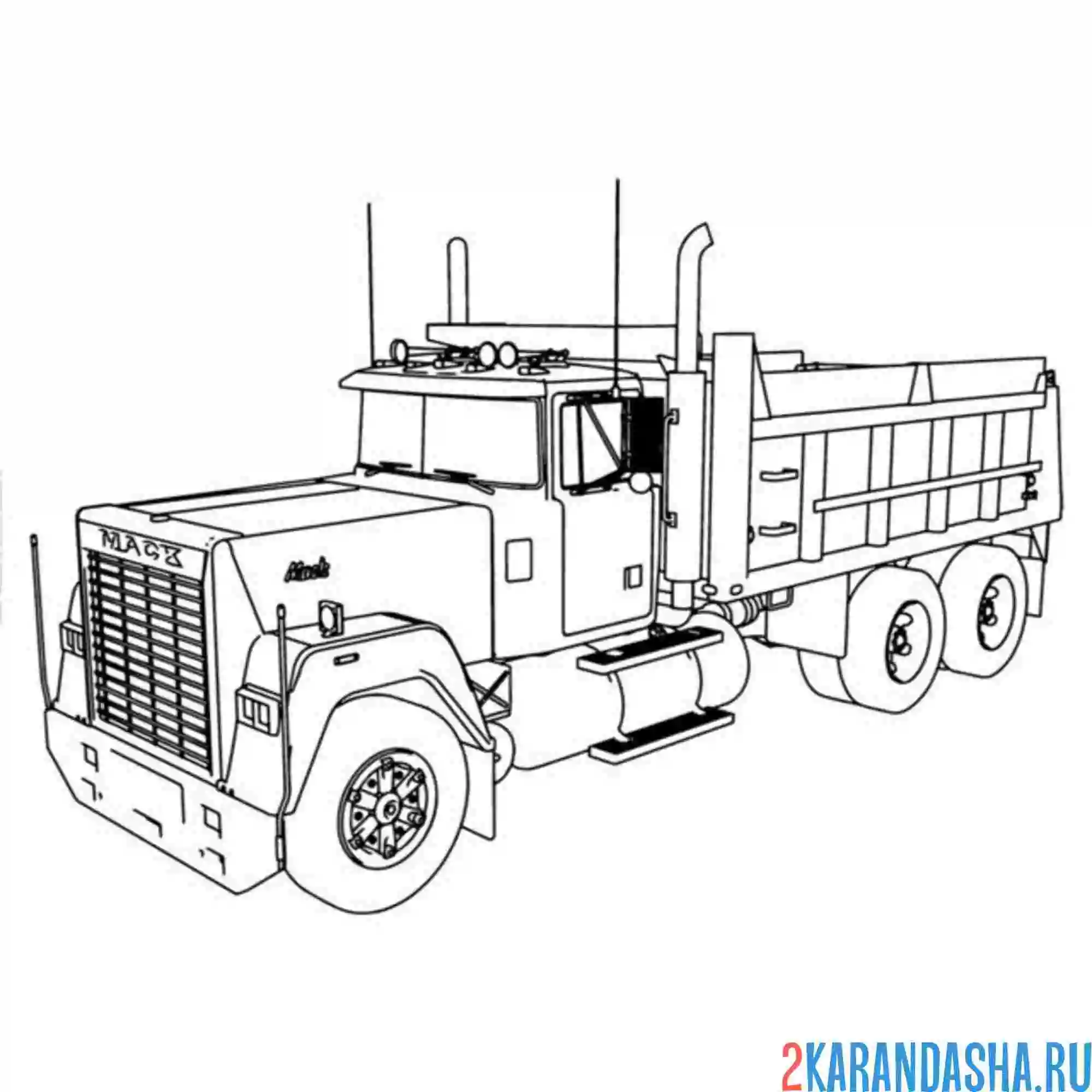 Раскраска трак американский