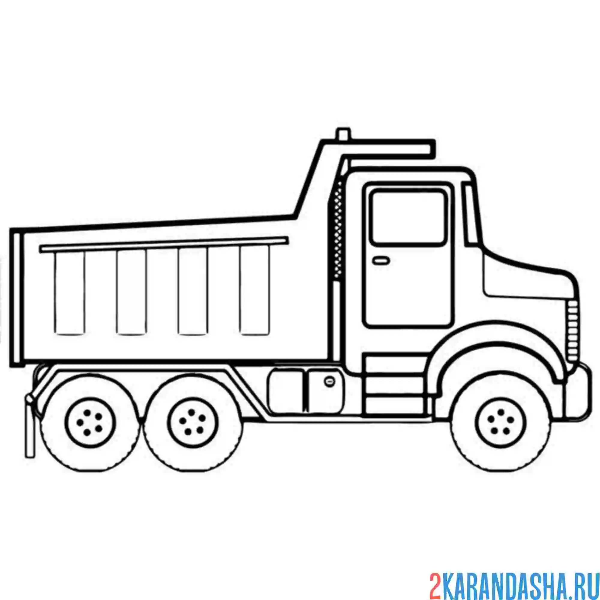 Раскраска камаз самосвал