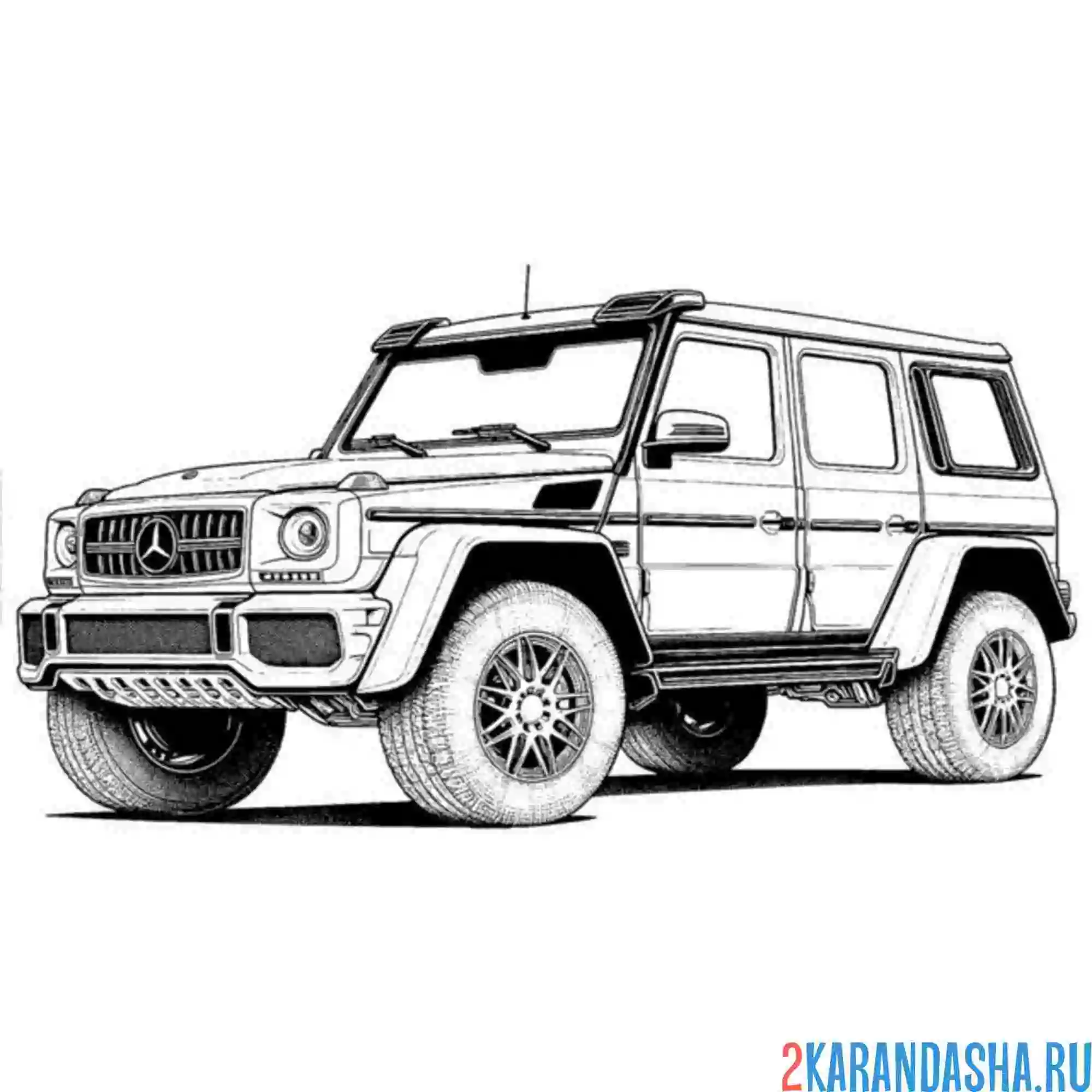 Раскраска гелик g63 amg