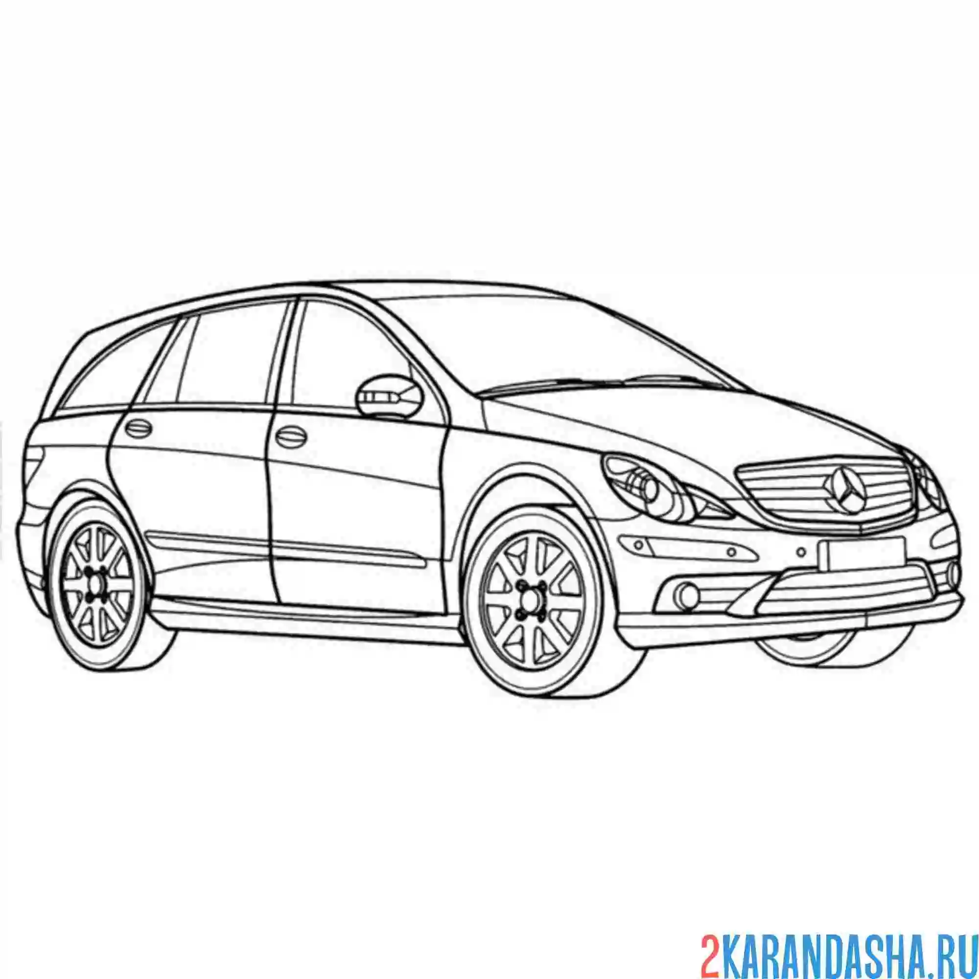 Раскраска мерседес r 350 cdi