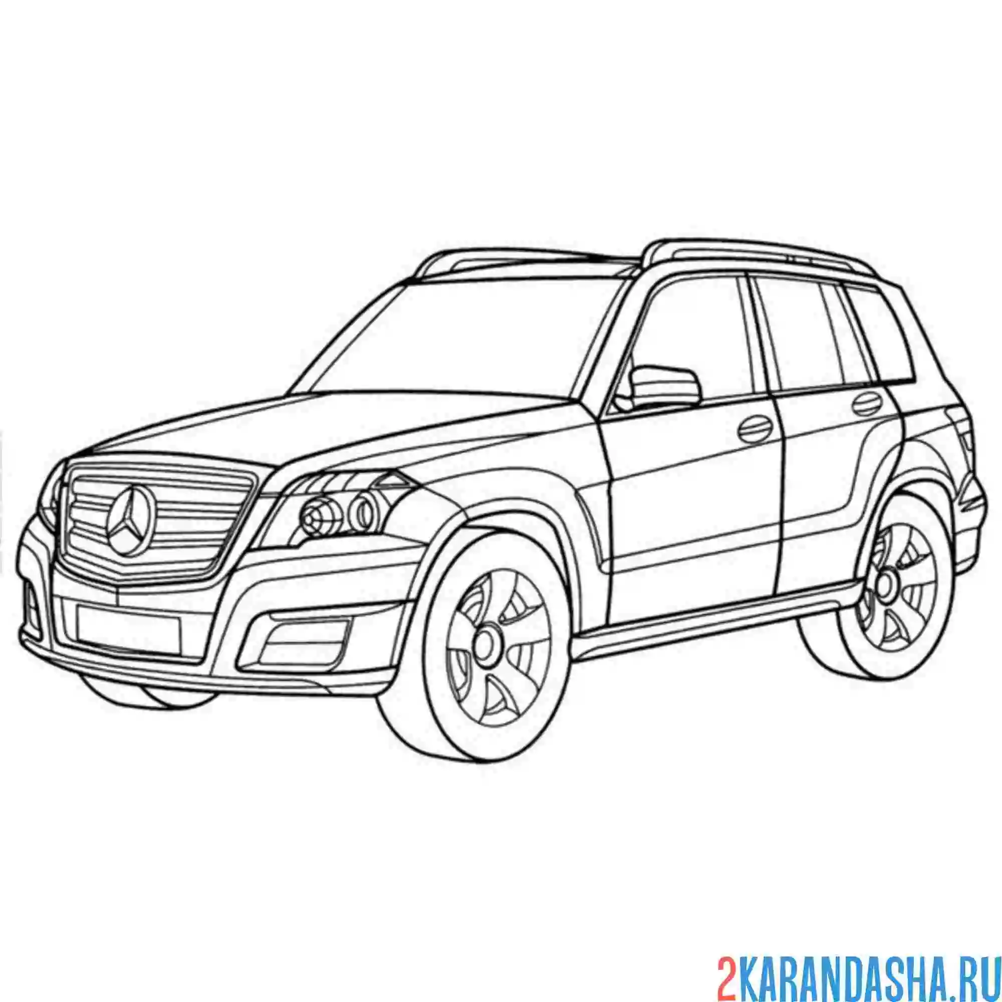 Раскраска мерседес glk 350