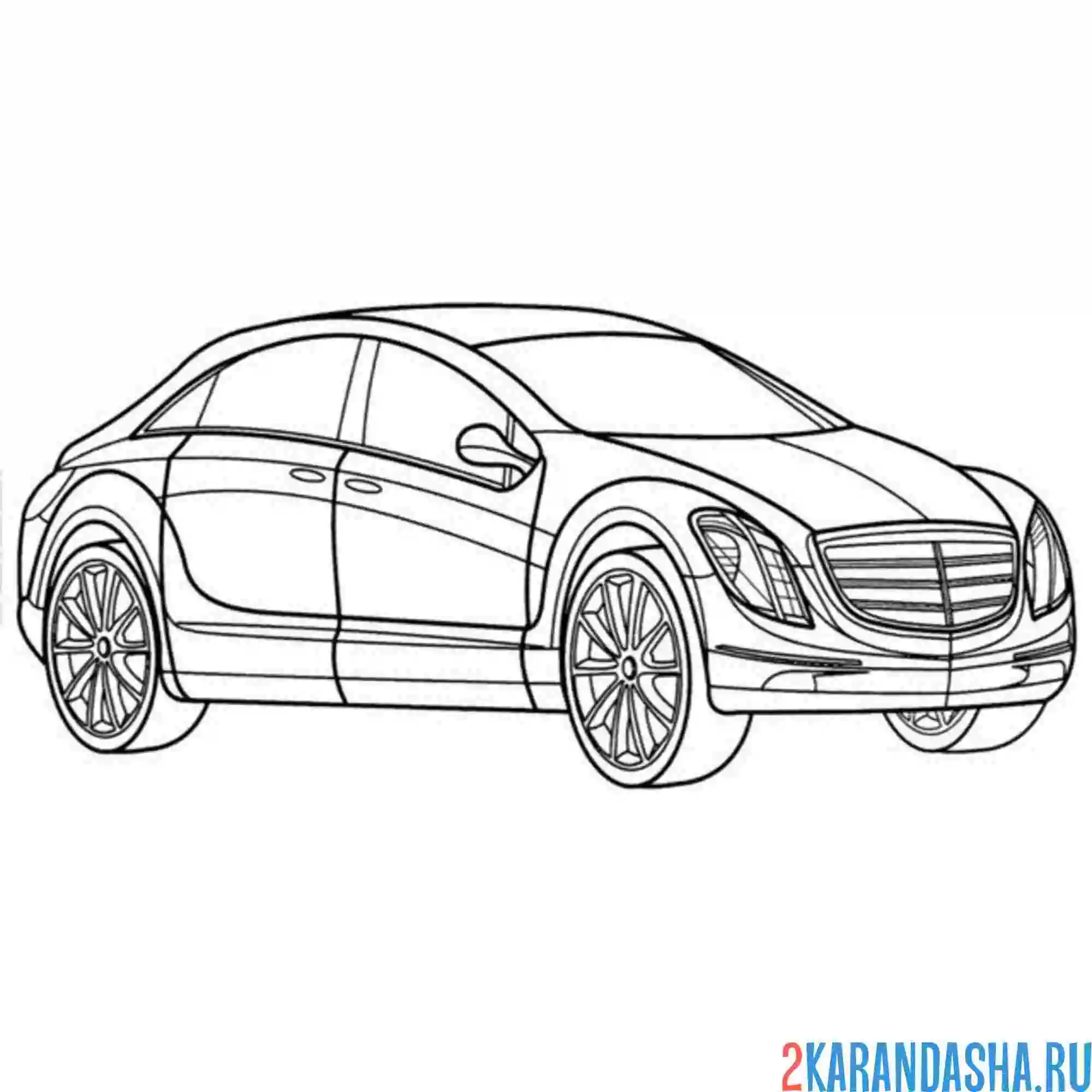 Раскраска мерседес f700