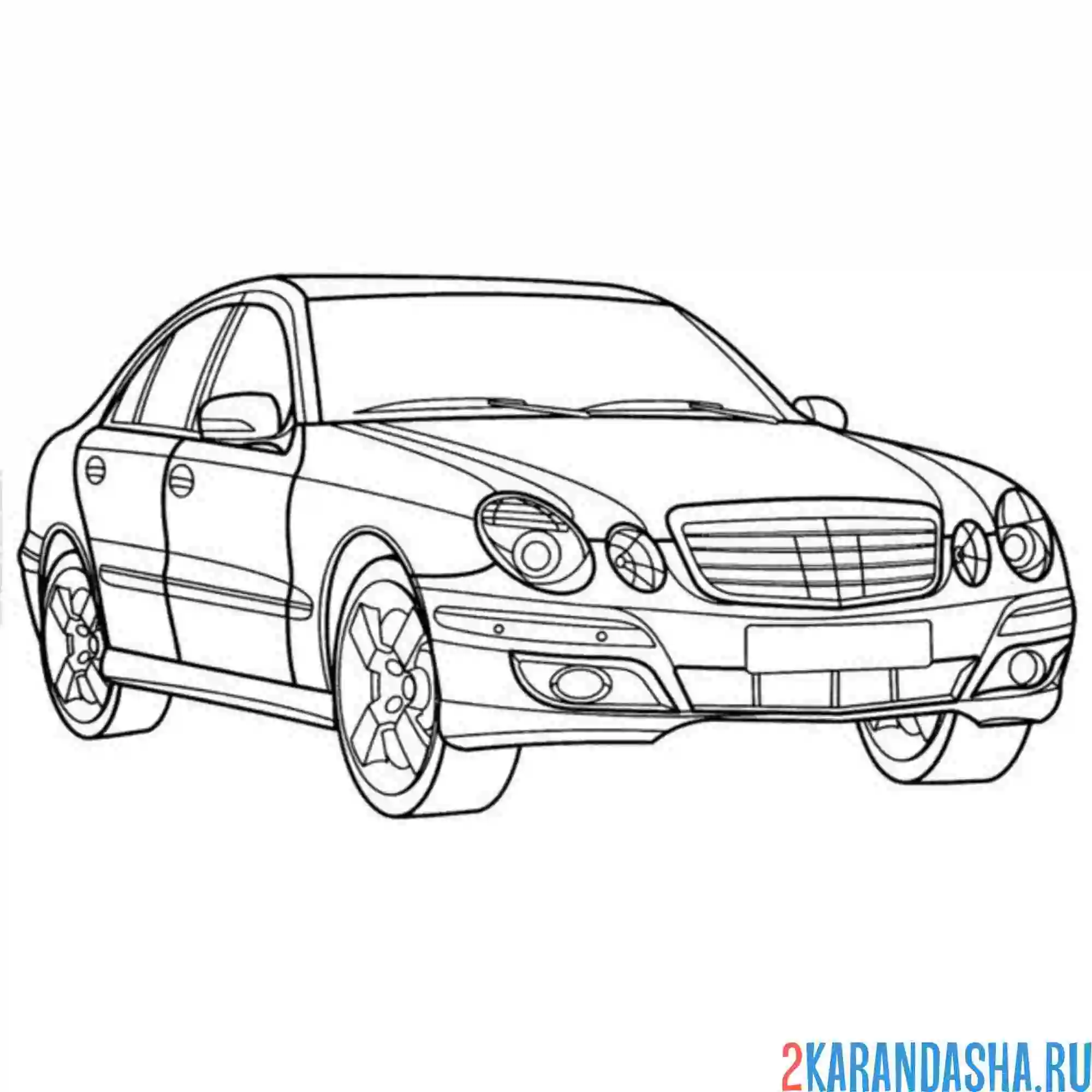 Раскраска мерседес e350