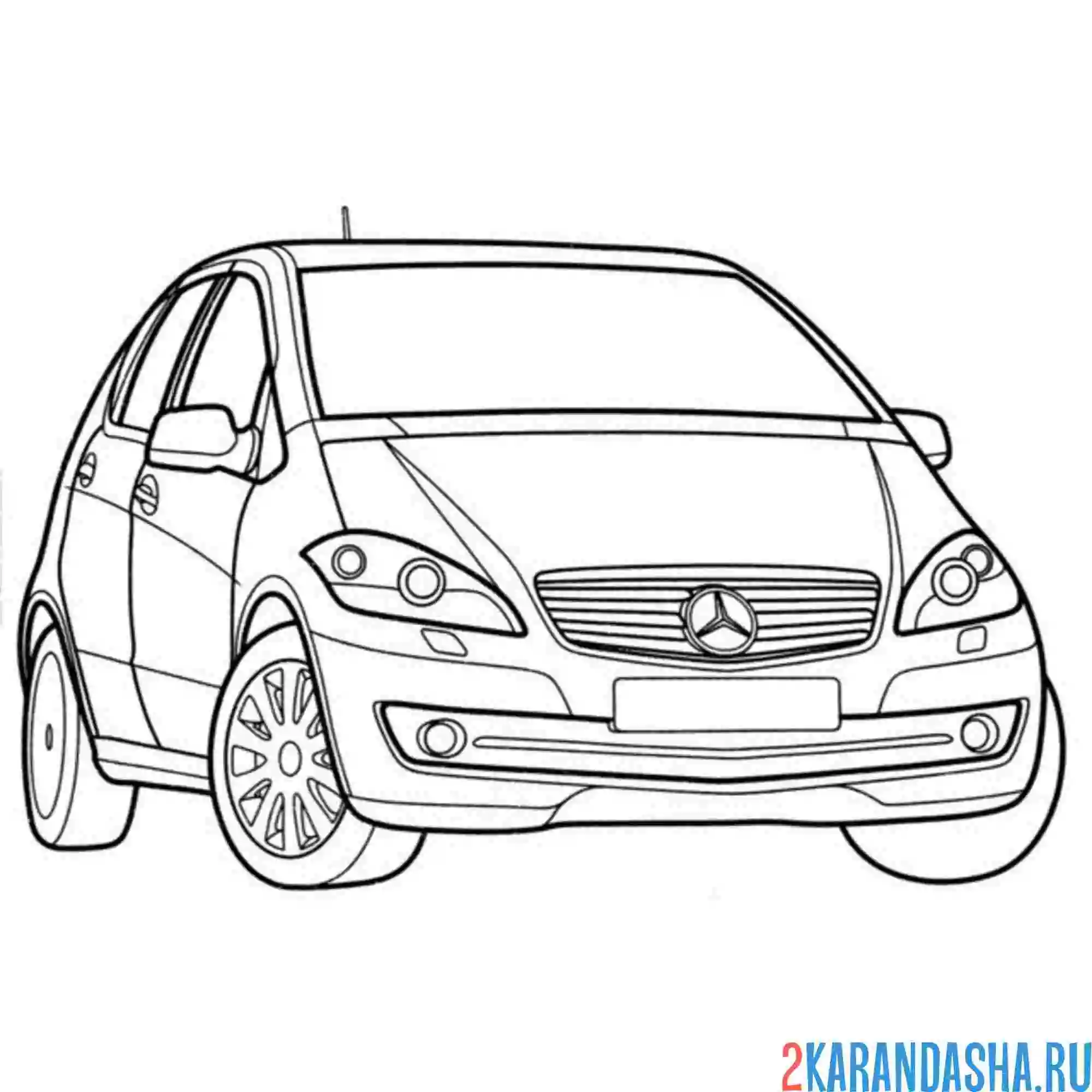 Раскраска мерседес  a-class