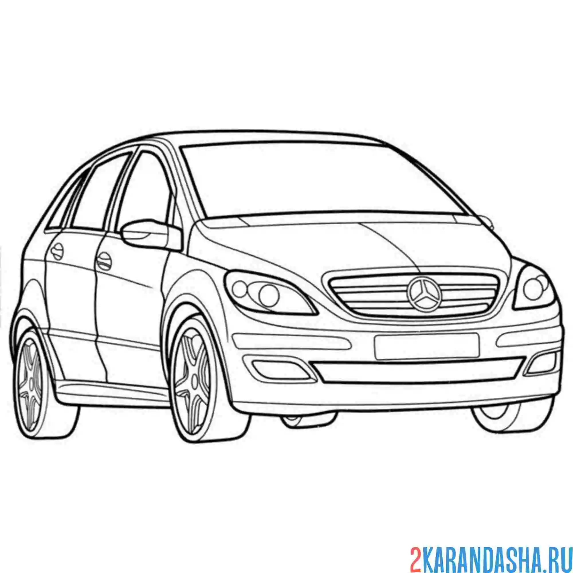 Раскраска мерседес b-class