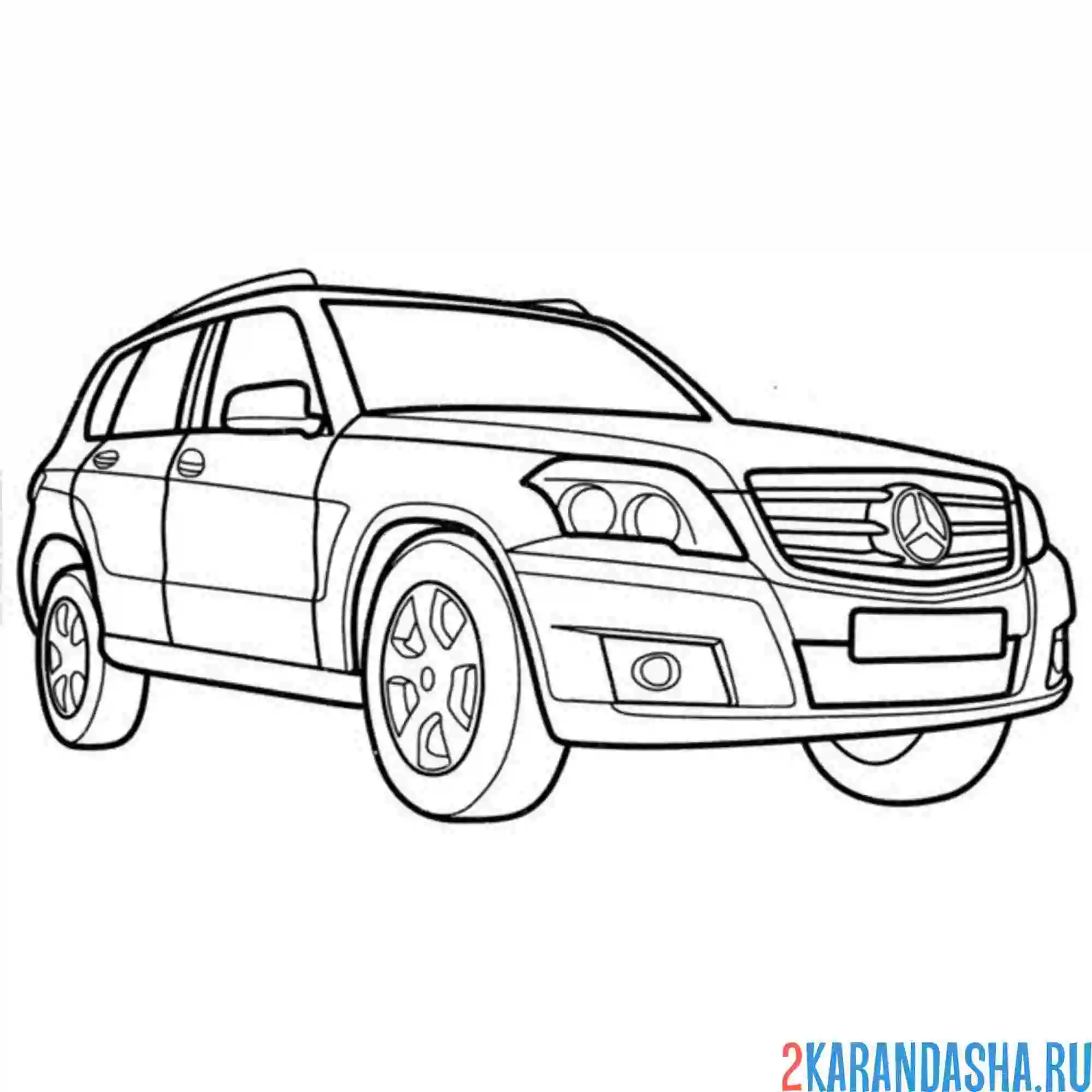 Раскраска мерседес glk-class