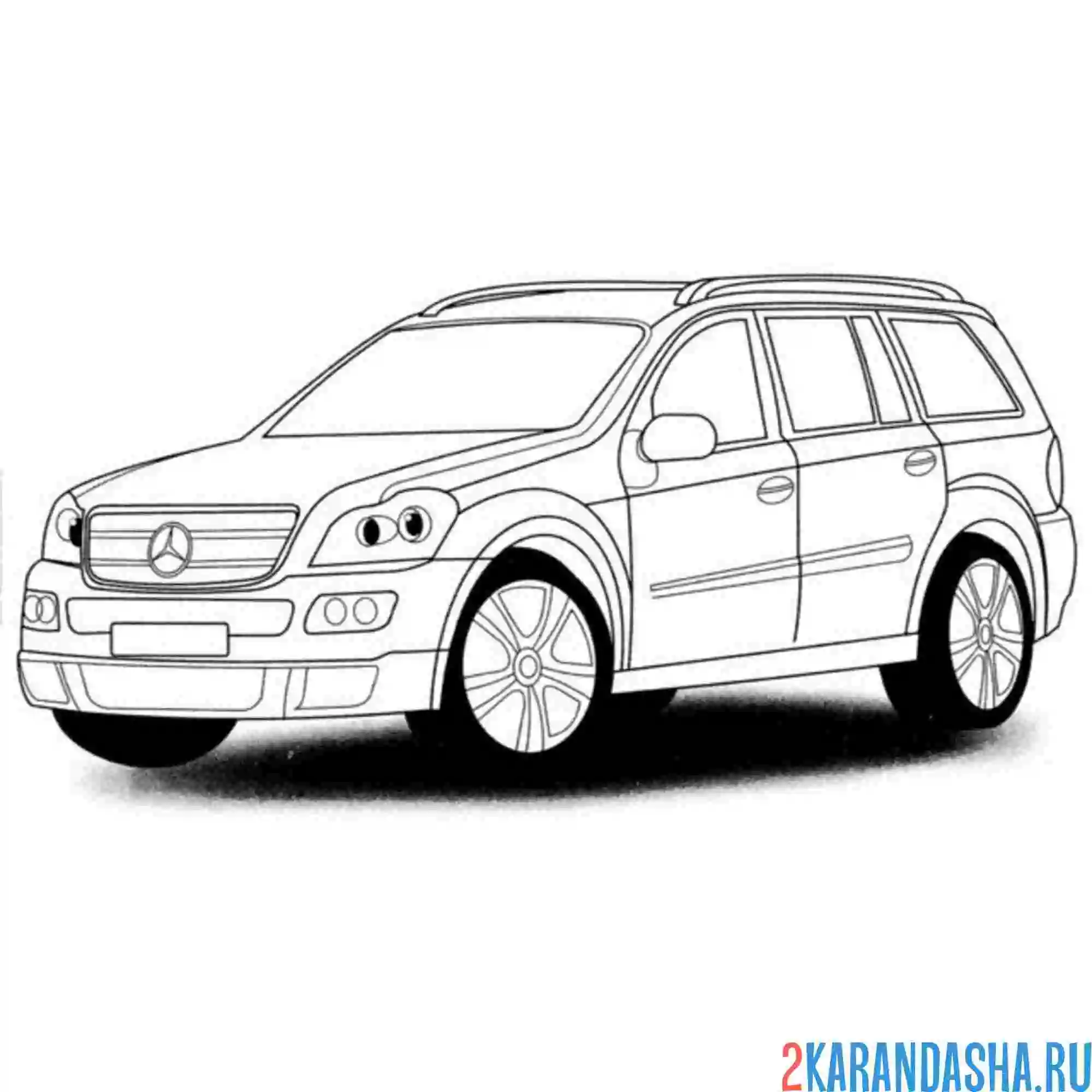 Раскраска мерседес gl