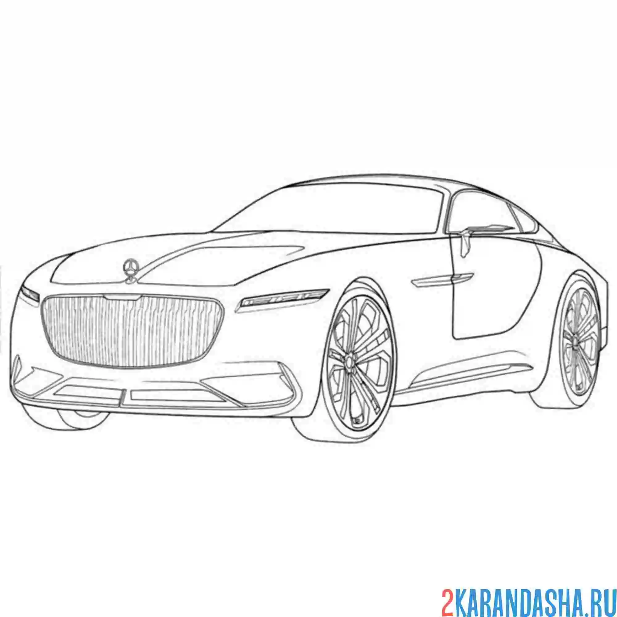 Раскраска мерседес maybach vision 6