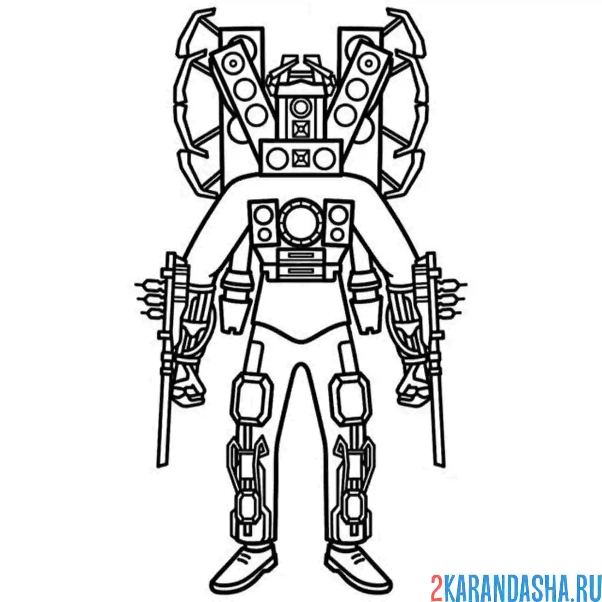 Раскраска титан спикермен апгрейд