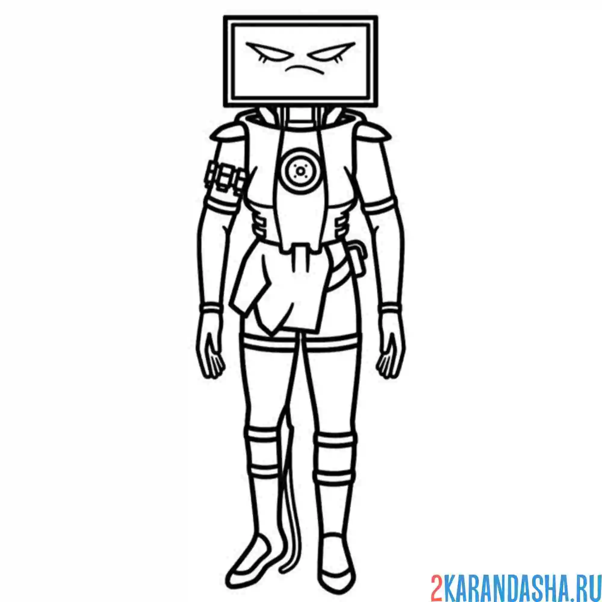 Раскраска компьютер вумен