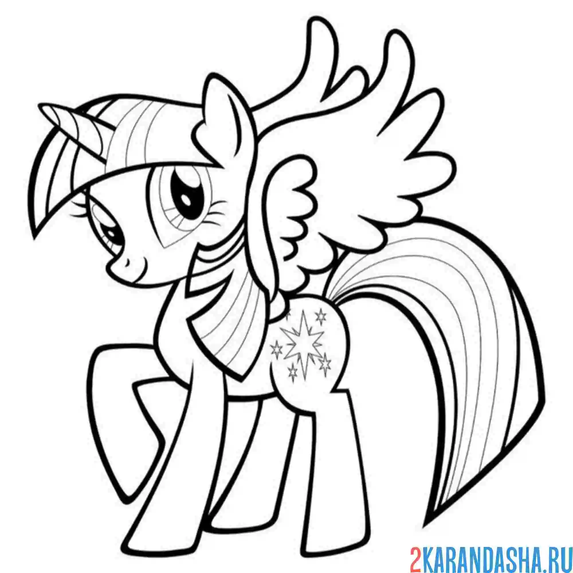 Раскраска сумеречная искорка лапка