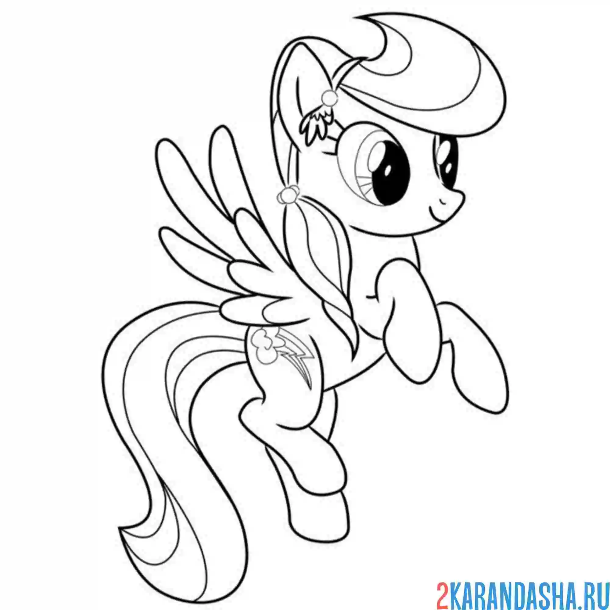 Раскраска радуга дэш