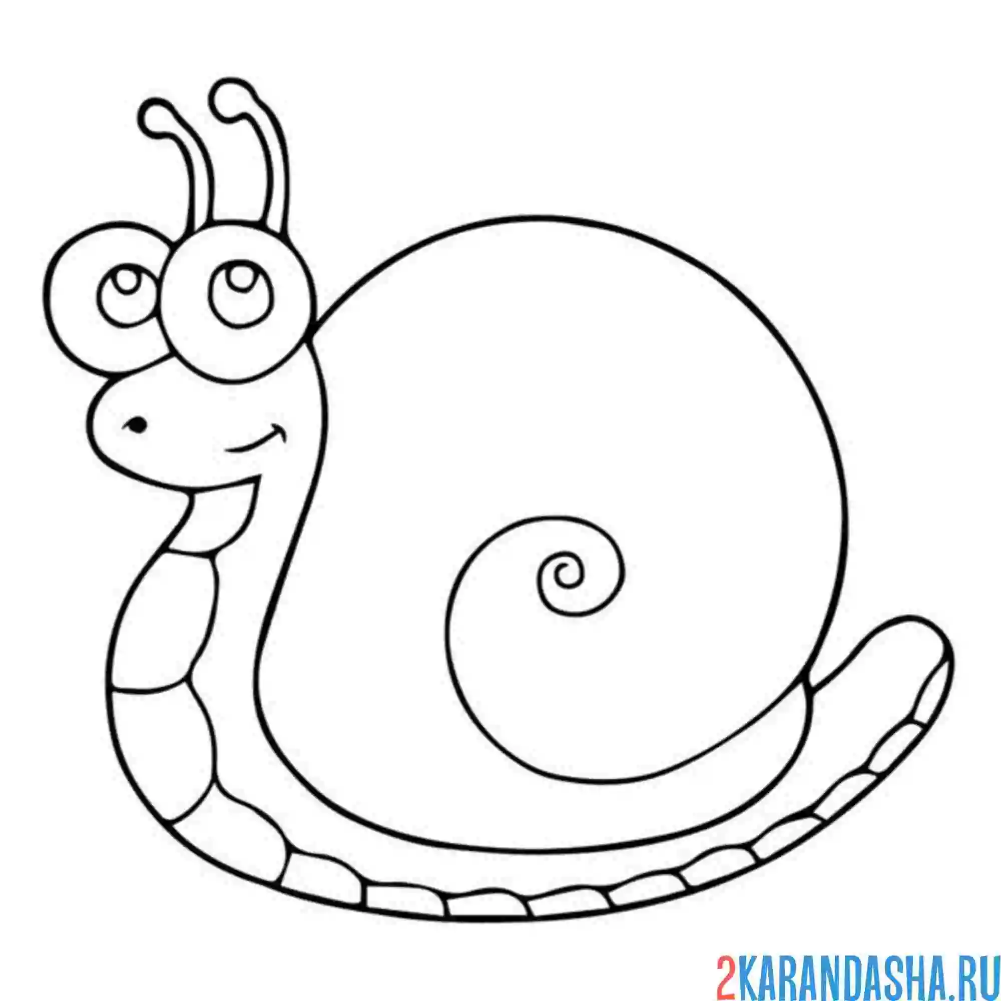 Раскраска улиточка