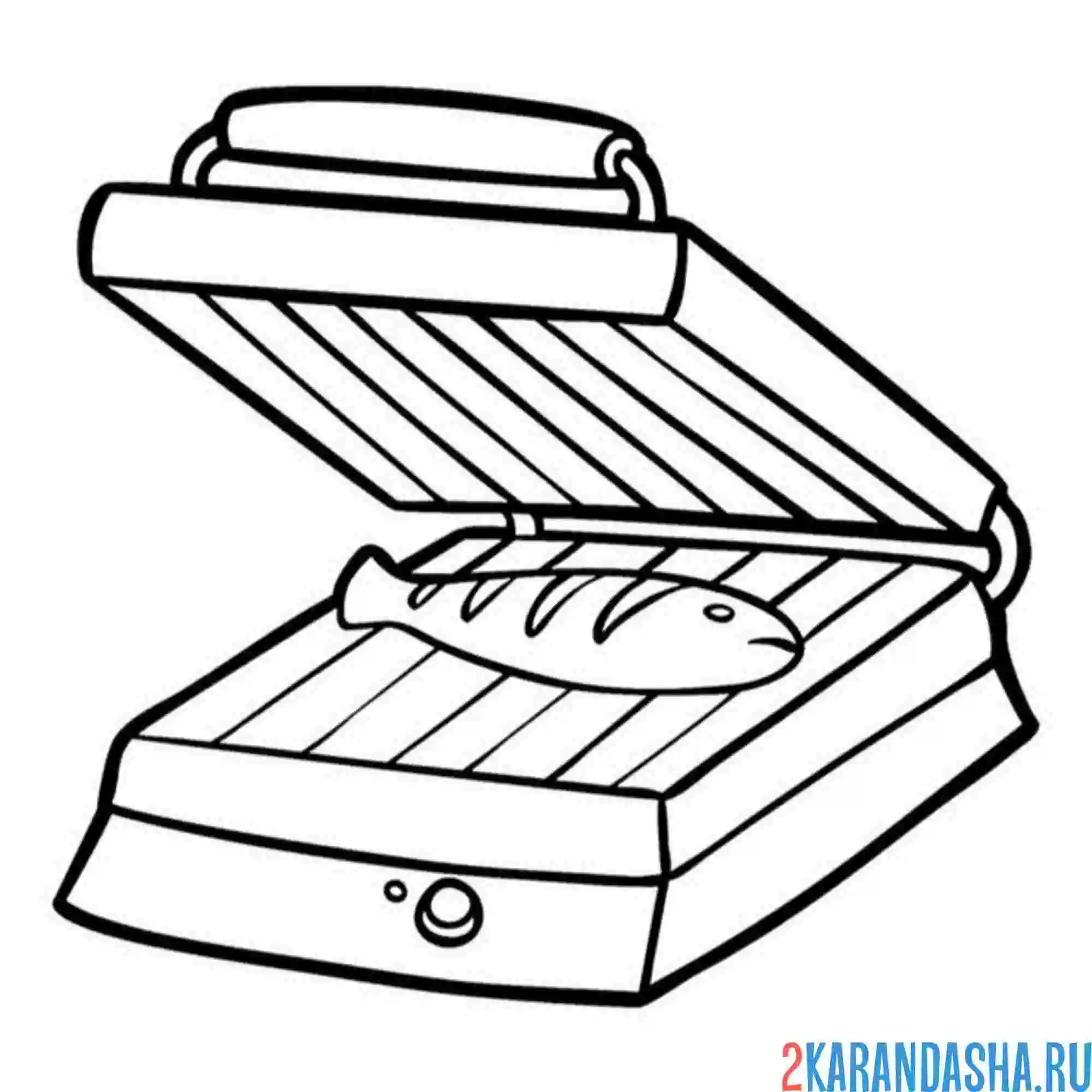 Раскраска гриль бытовая техника