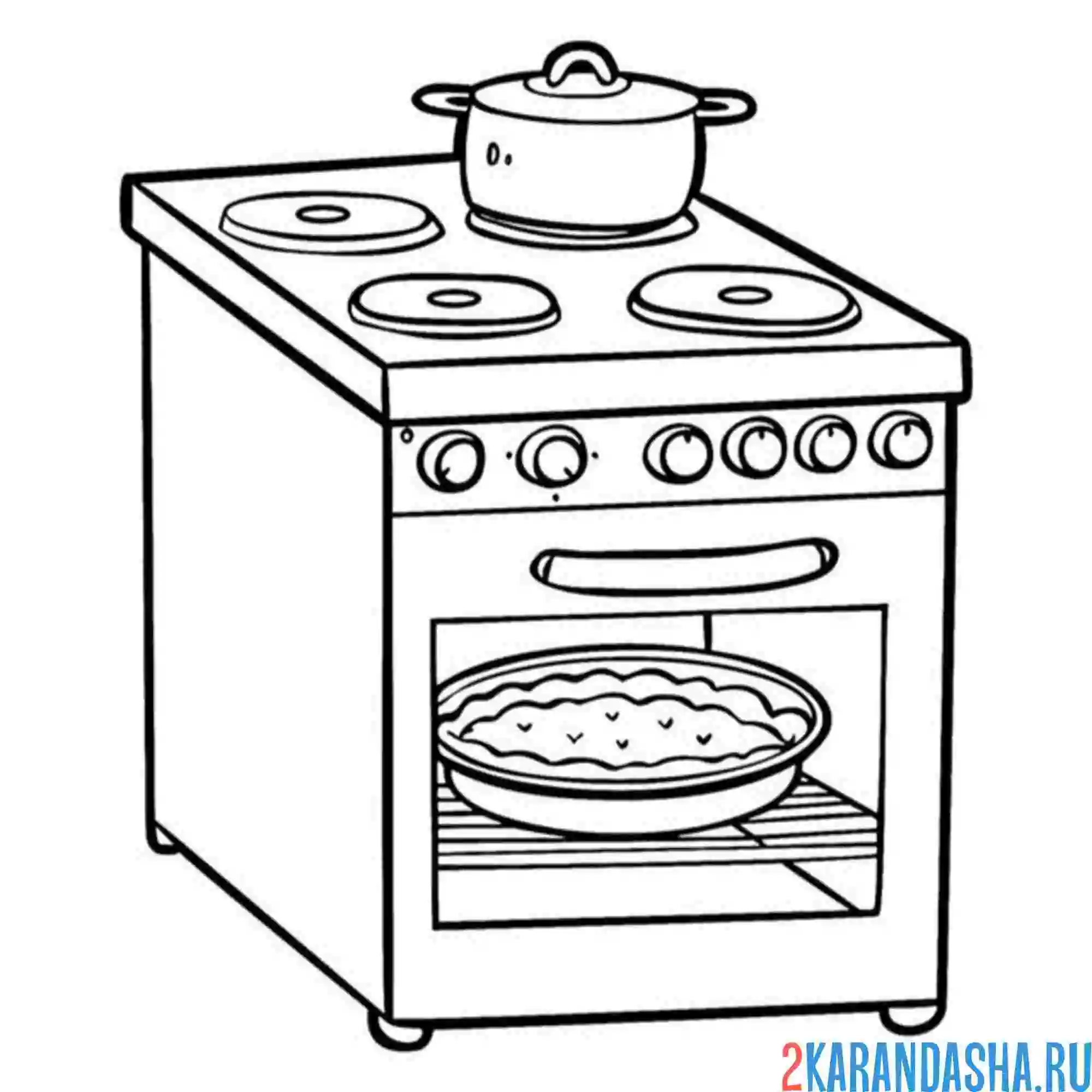 Раскраска электроплита бытовая техника