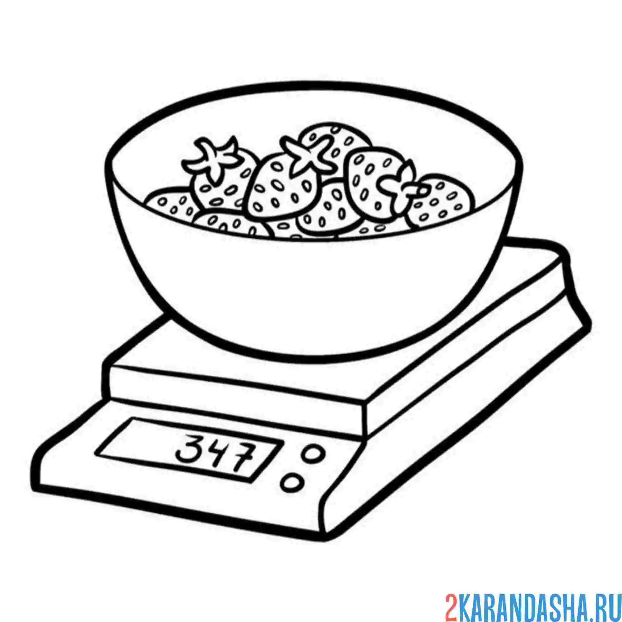 Раскраска кухонные весы