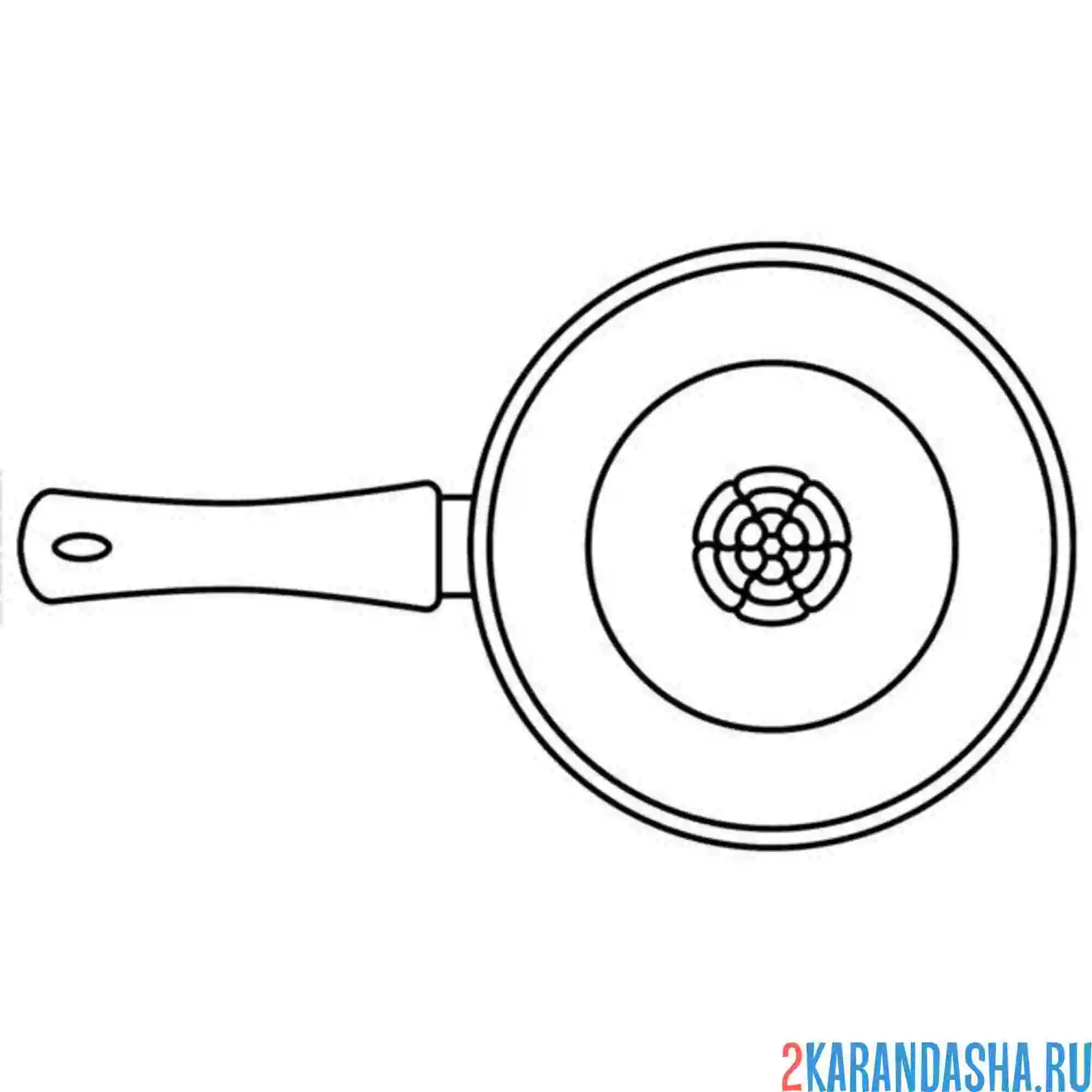 Раскраска сковорода антипригарная посуда