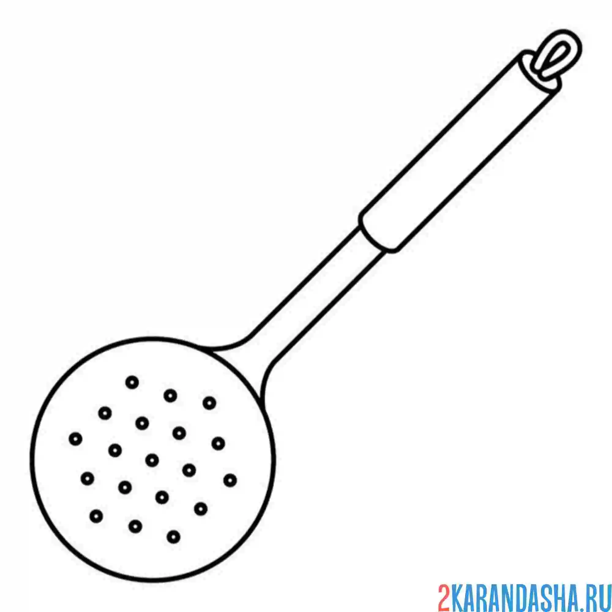 Раскраска шумовка посуда