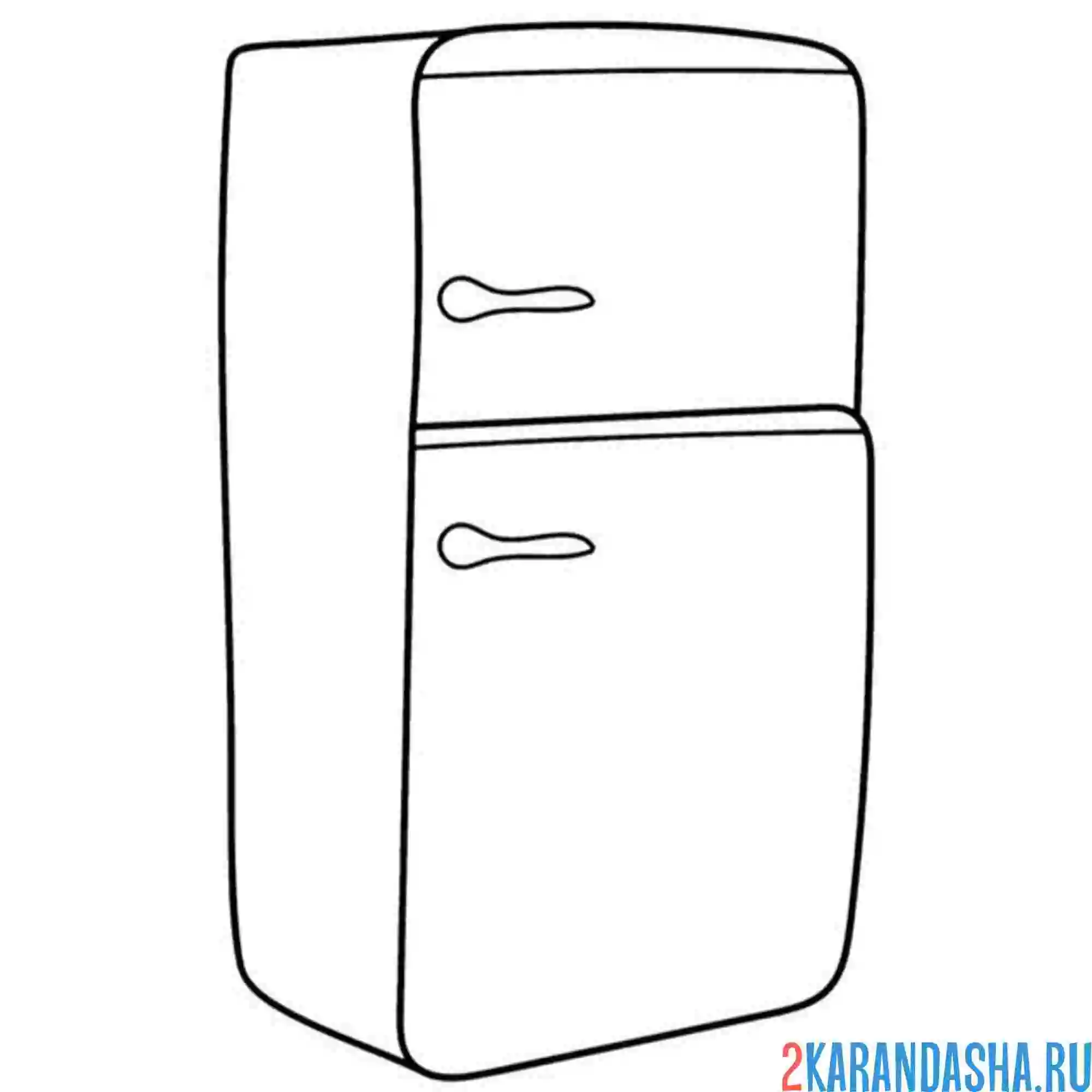 Раскраска большой холодильник бытовая техника