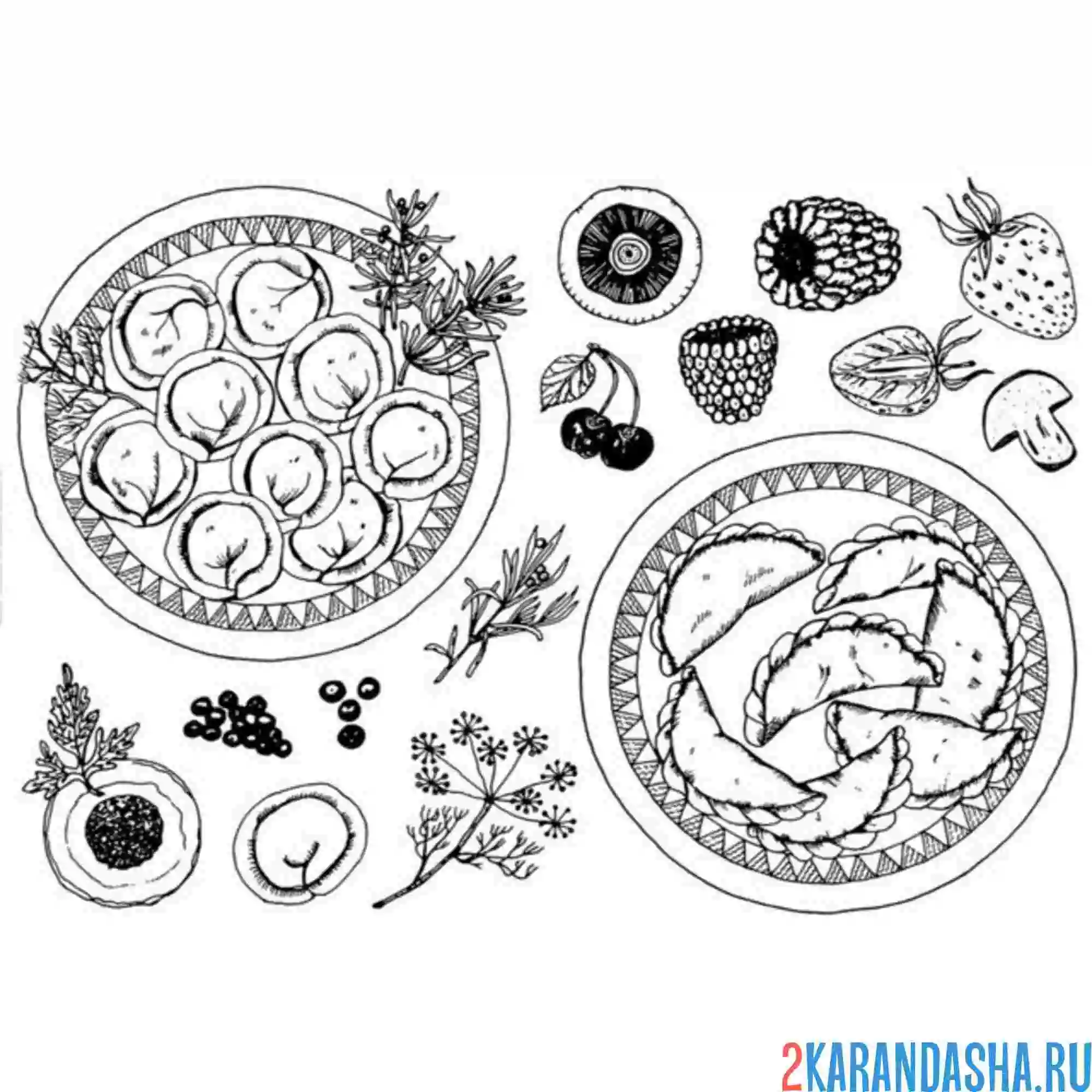 Пельмени рисунок