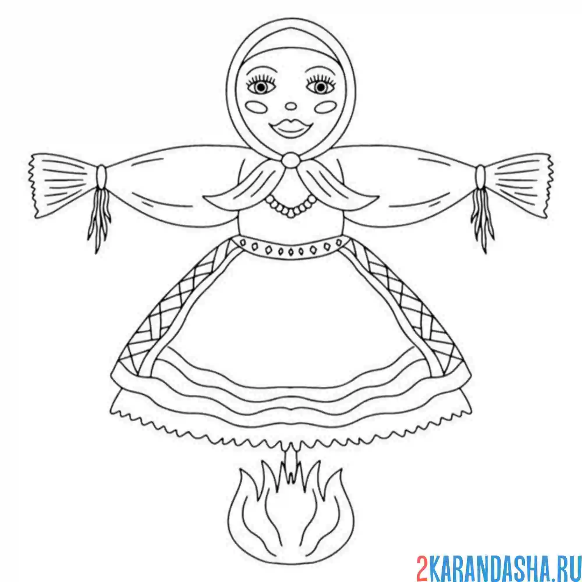 Рисунок кукла масленица