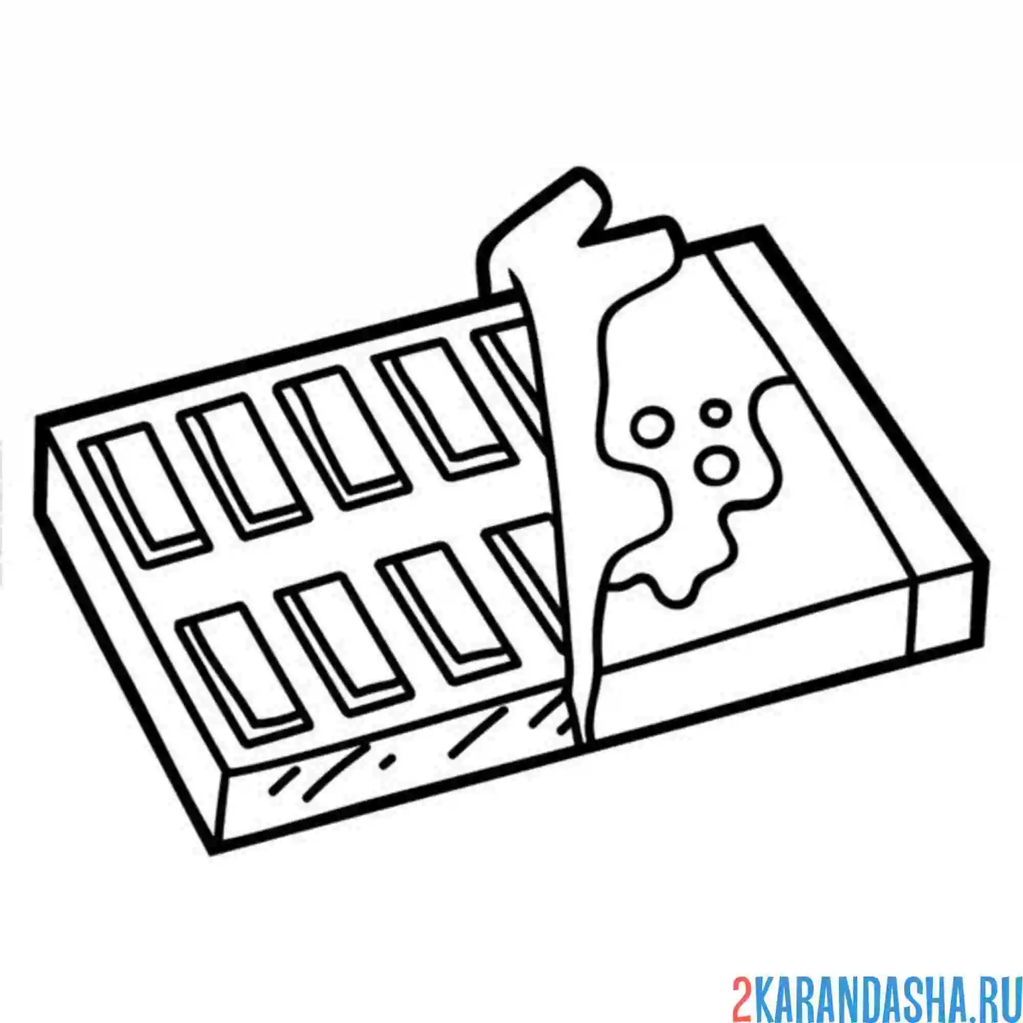 Раскраска шоколад молодчный