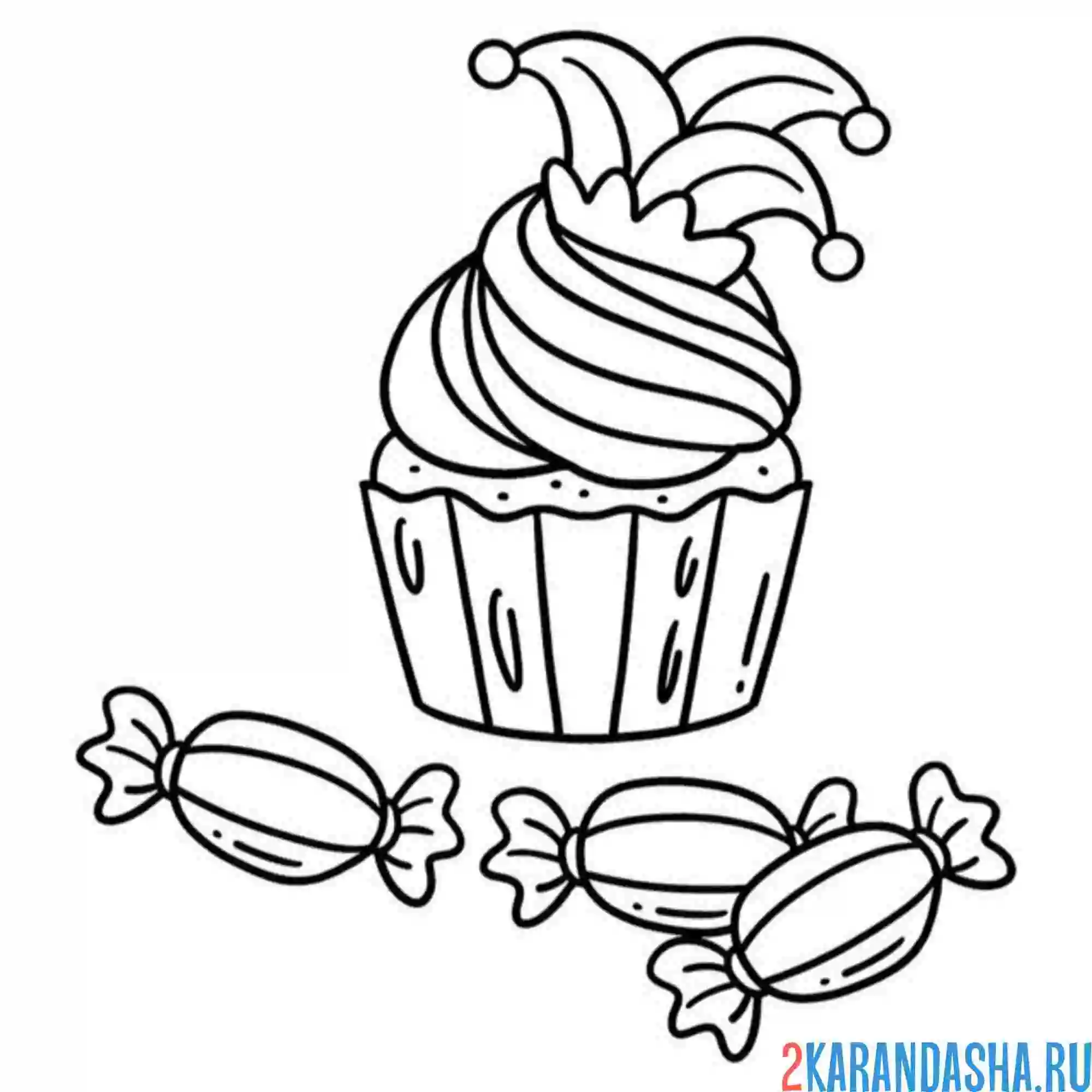 Раскраска сладости набор