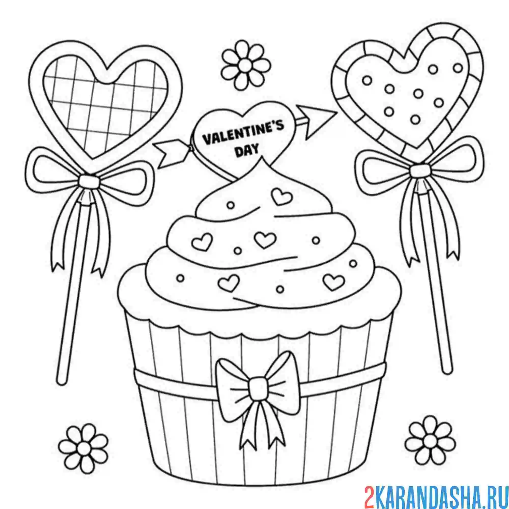 Раскраска кекс и леденцы