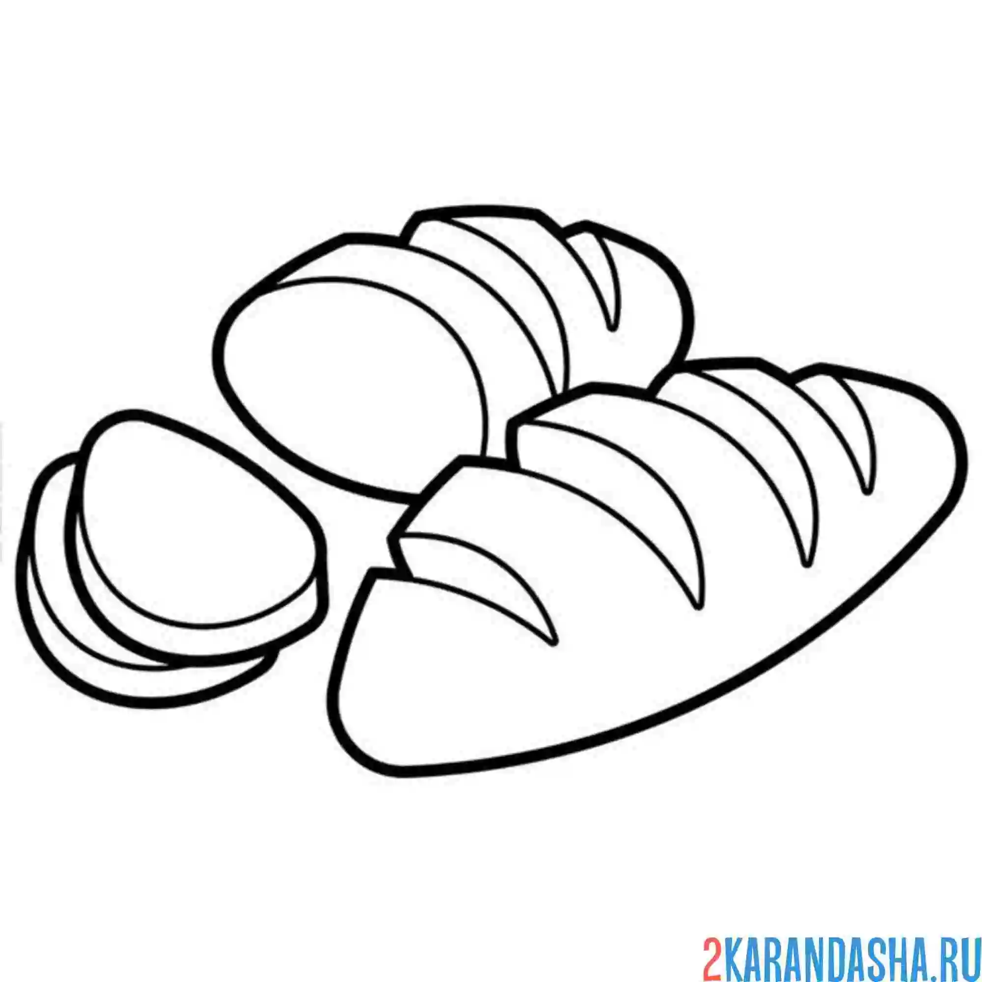 Раскраска два батона