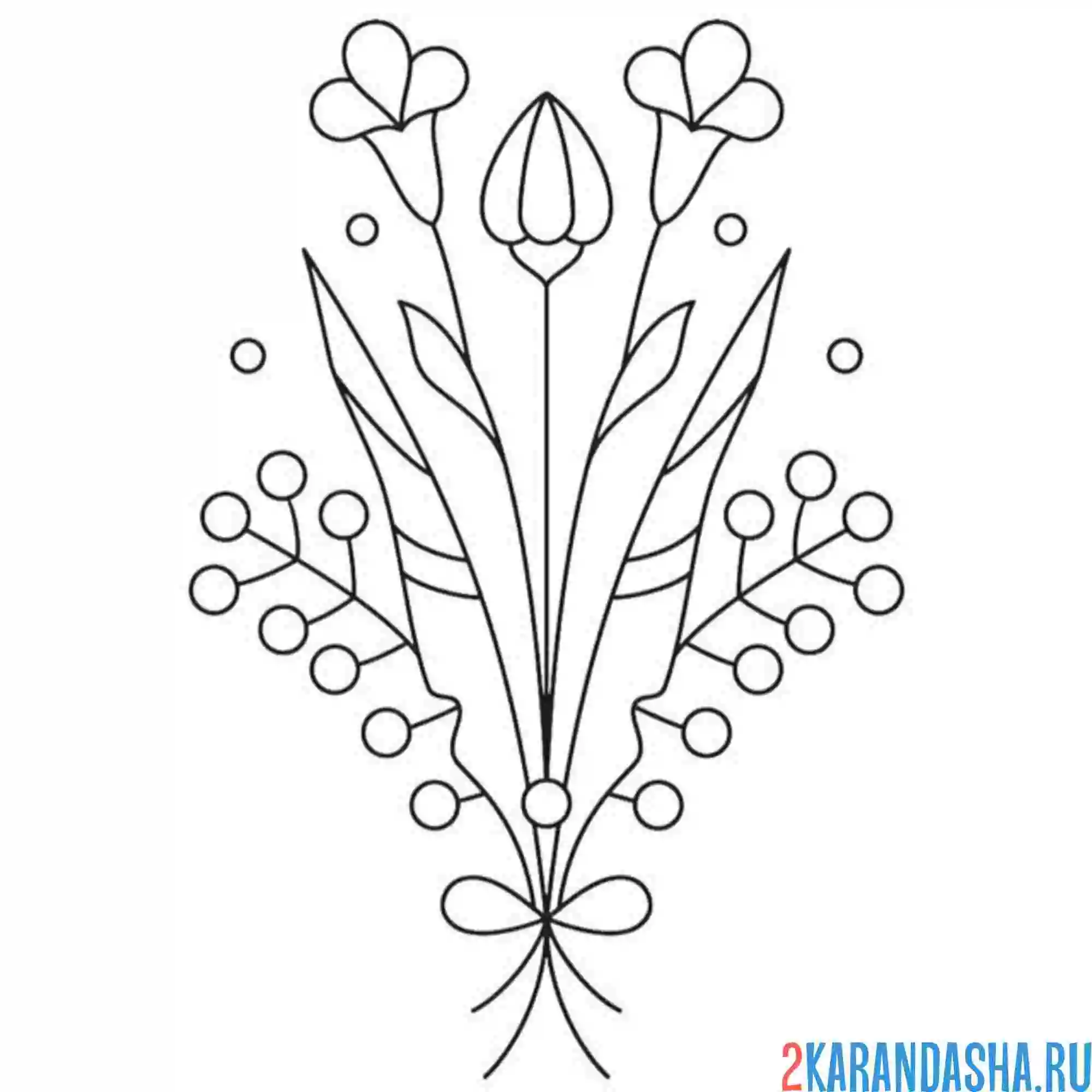 Раскраска подснежники рисунок