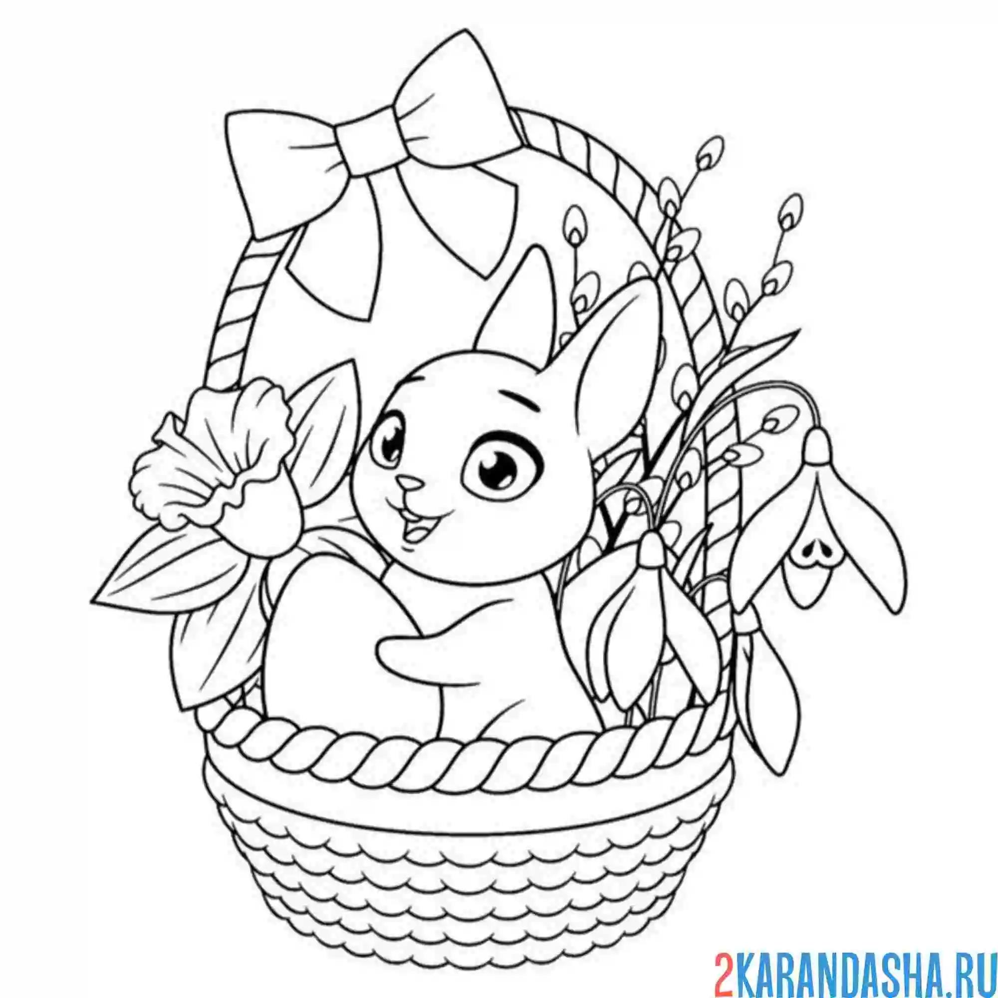 Раскраска подснежники на пасху