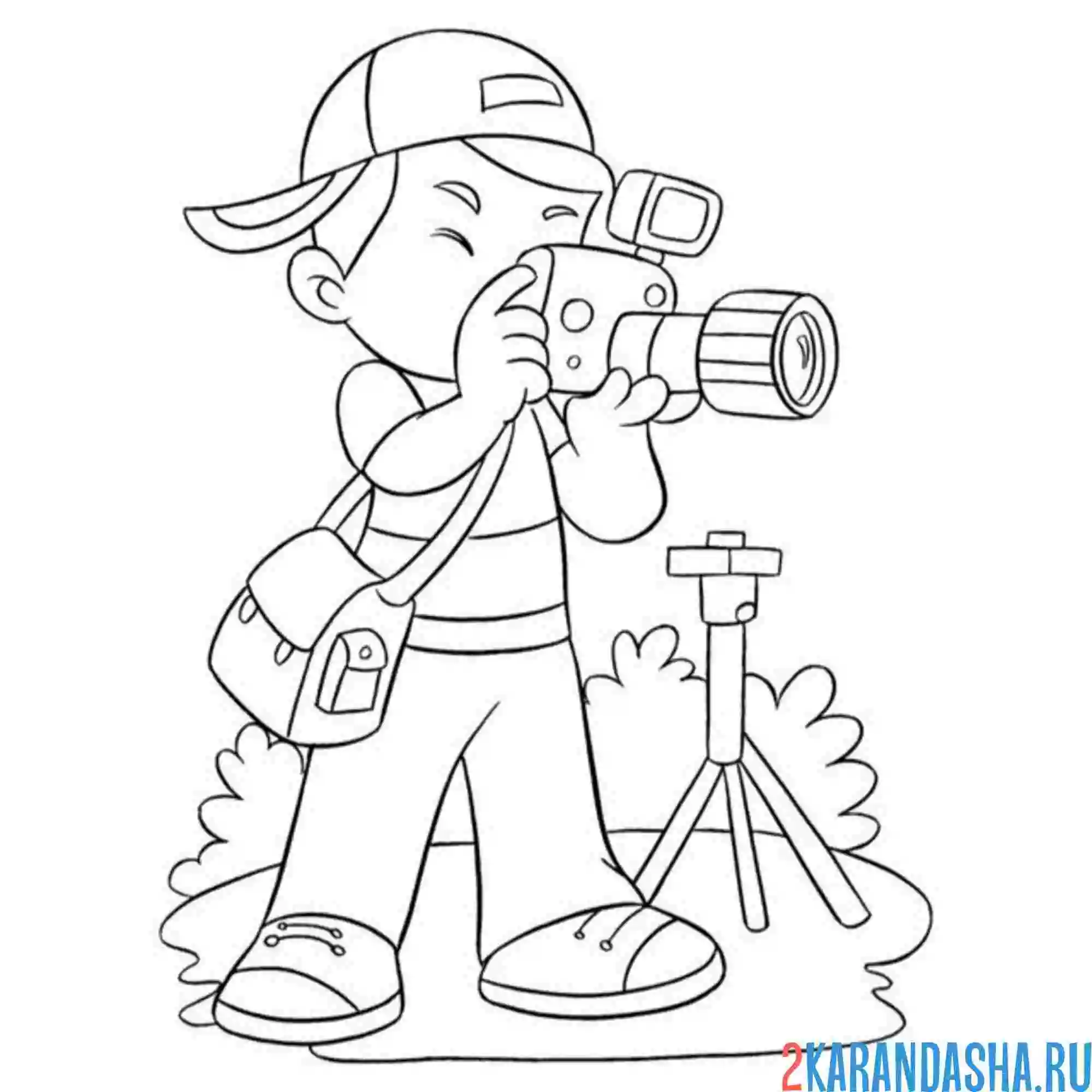 Раскраска профессия фотограф