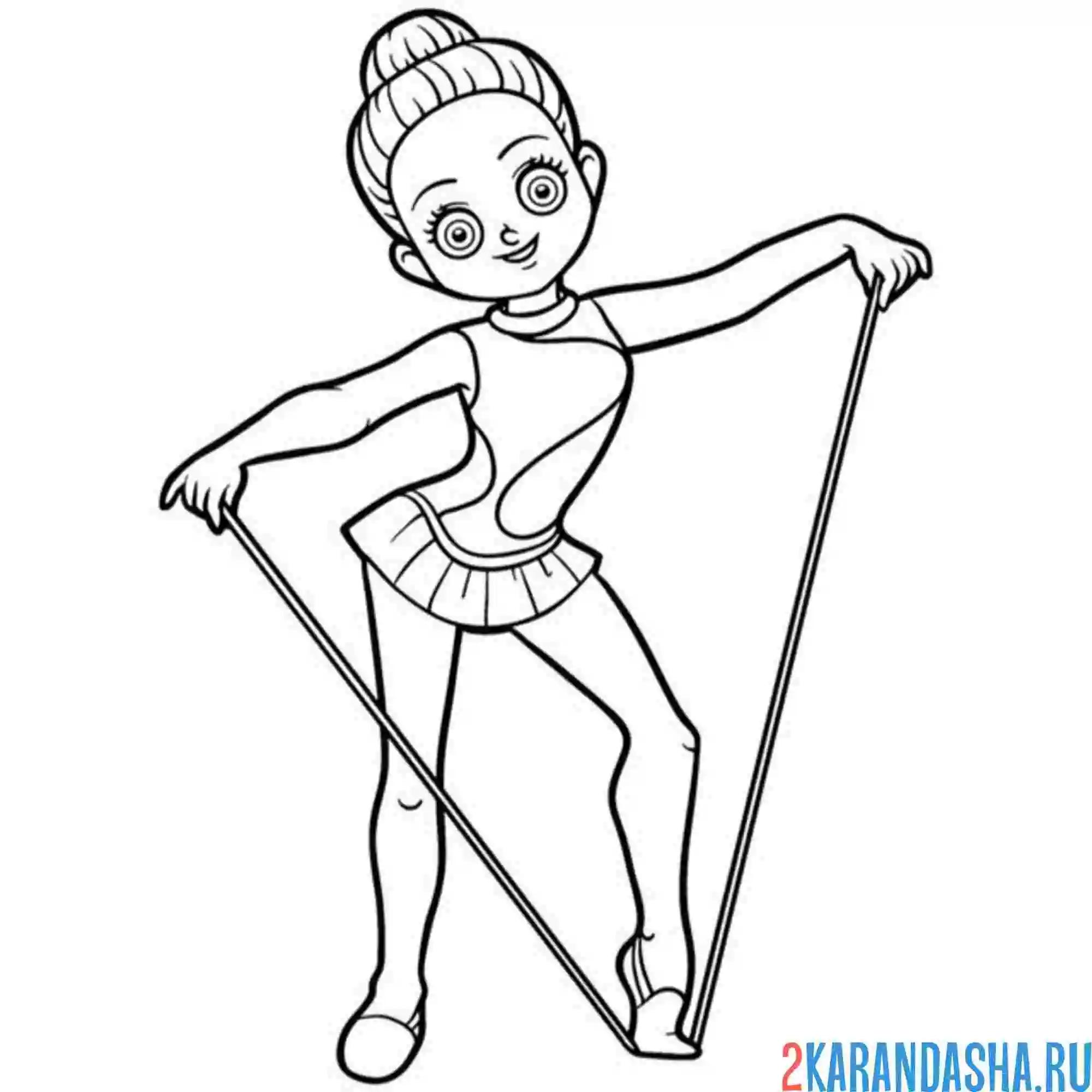 Раскраска профессиональная художественная гимнастика