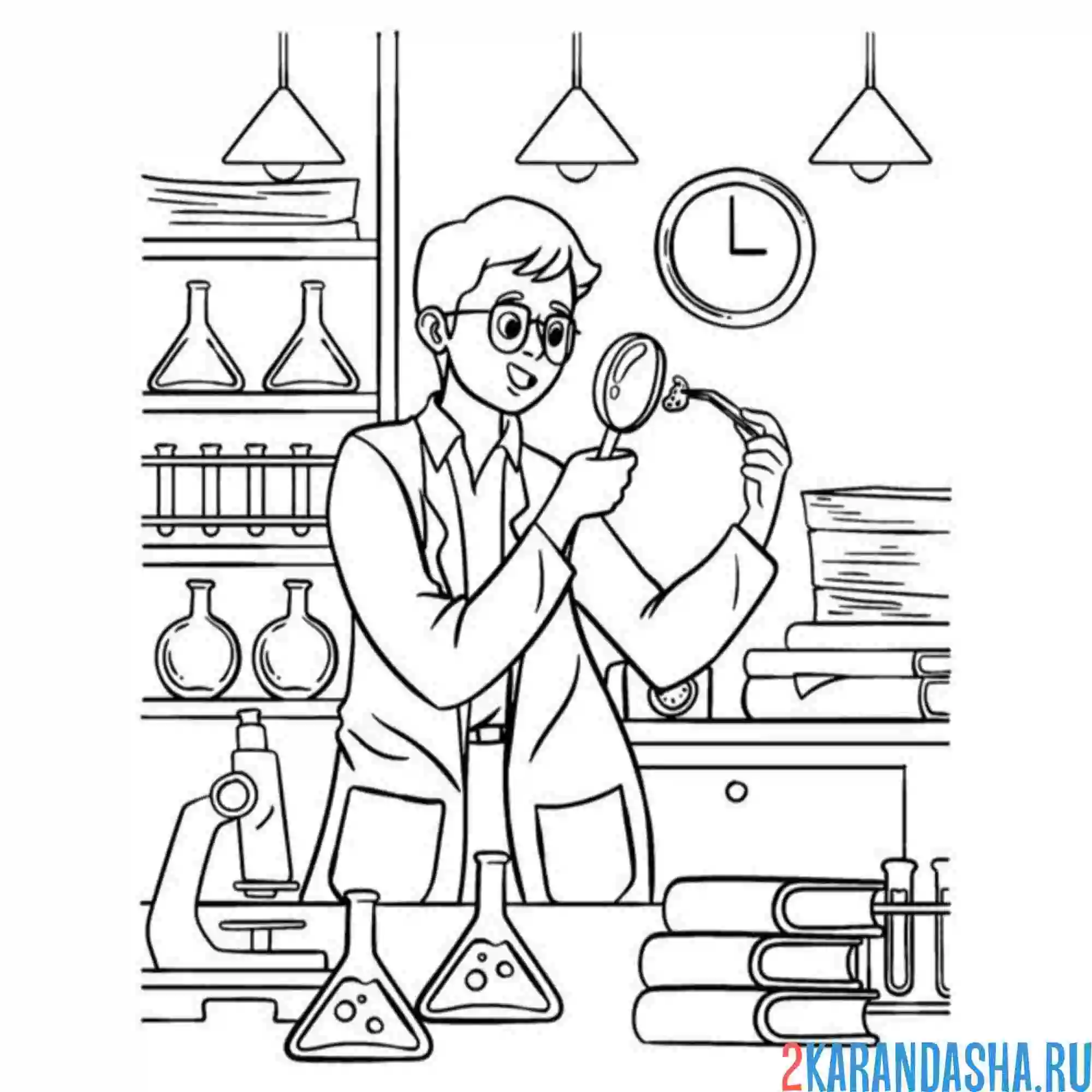 Раскраска химик