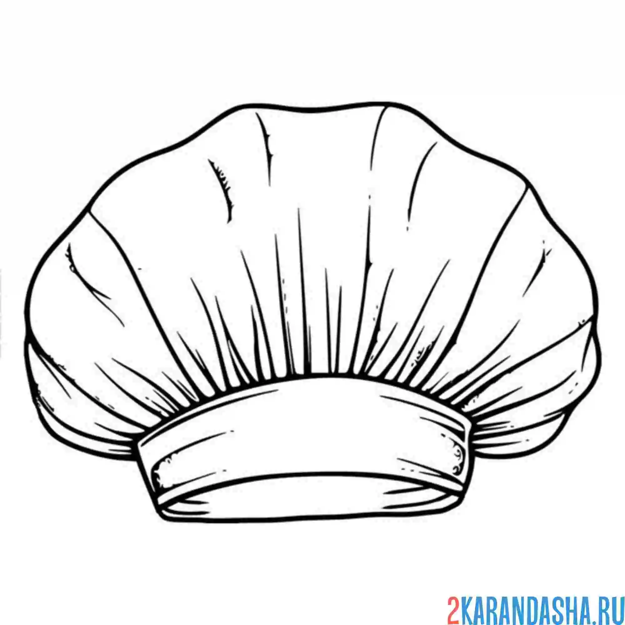 Раскраска колпак повара