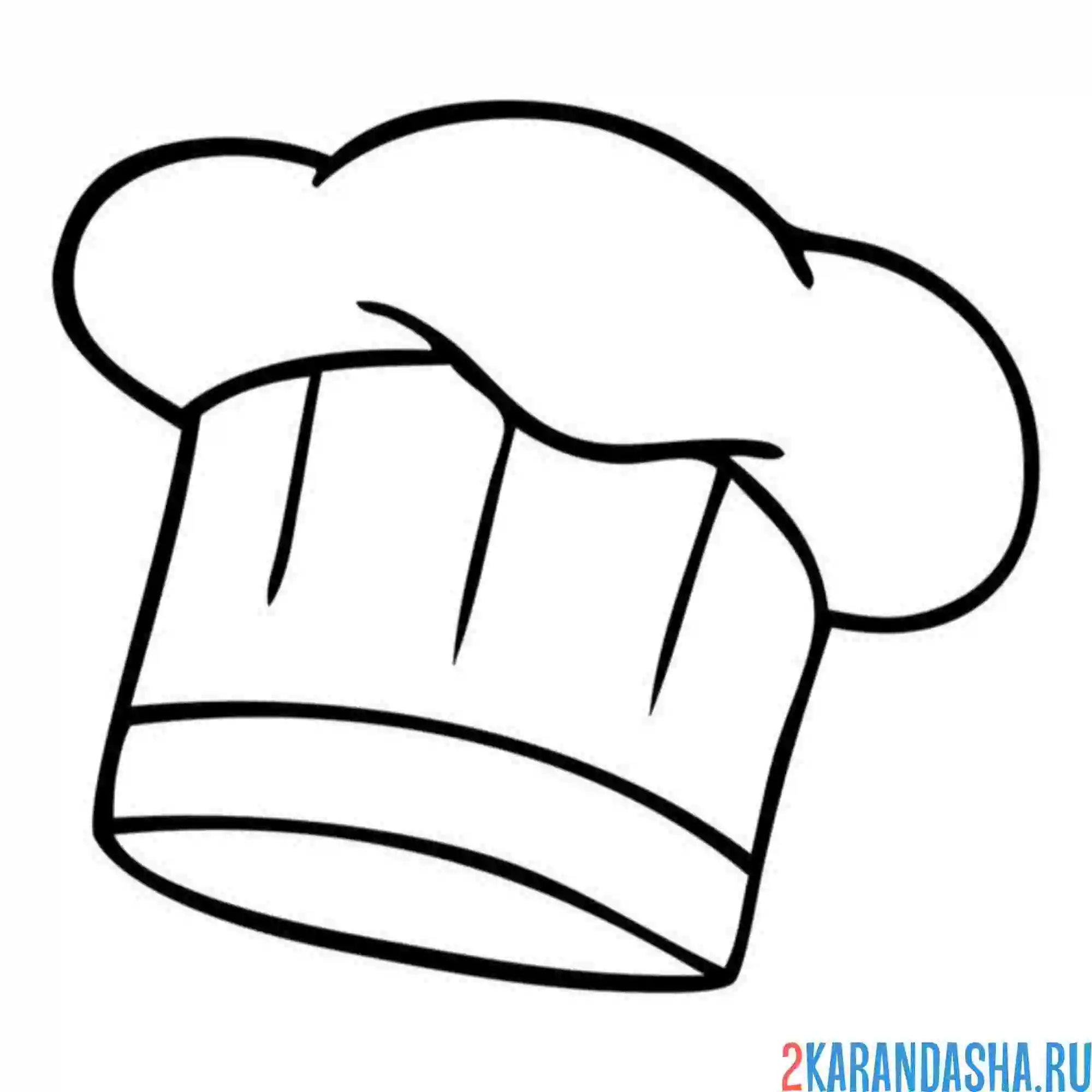 Раскраска повар колпак