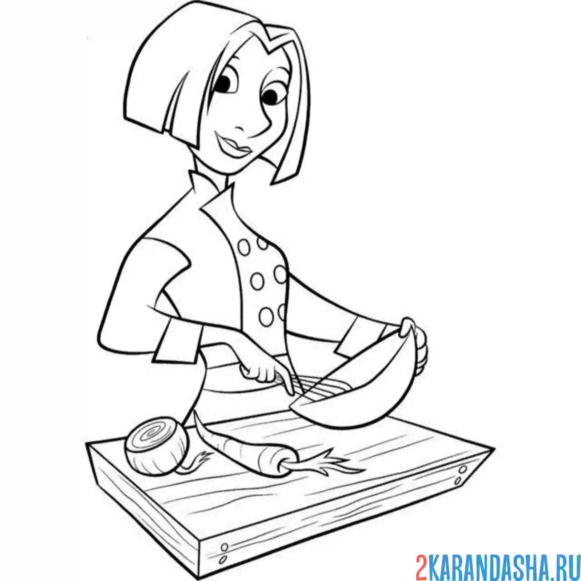 Раскраска колетт тату повар рататуй