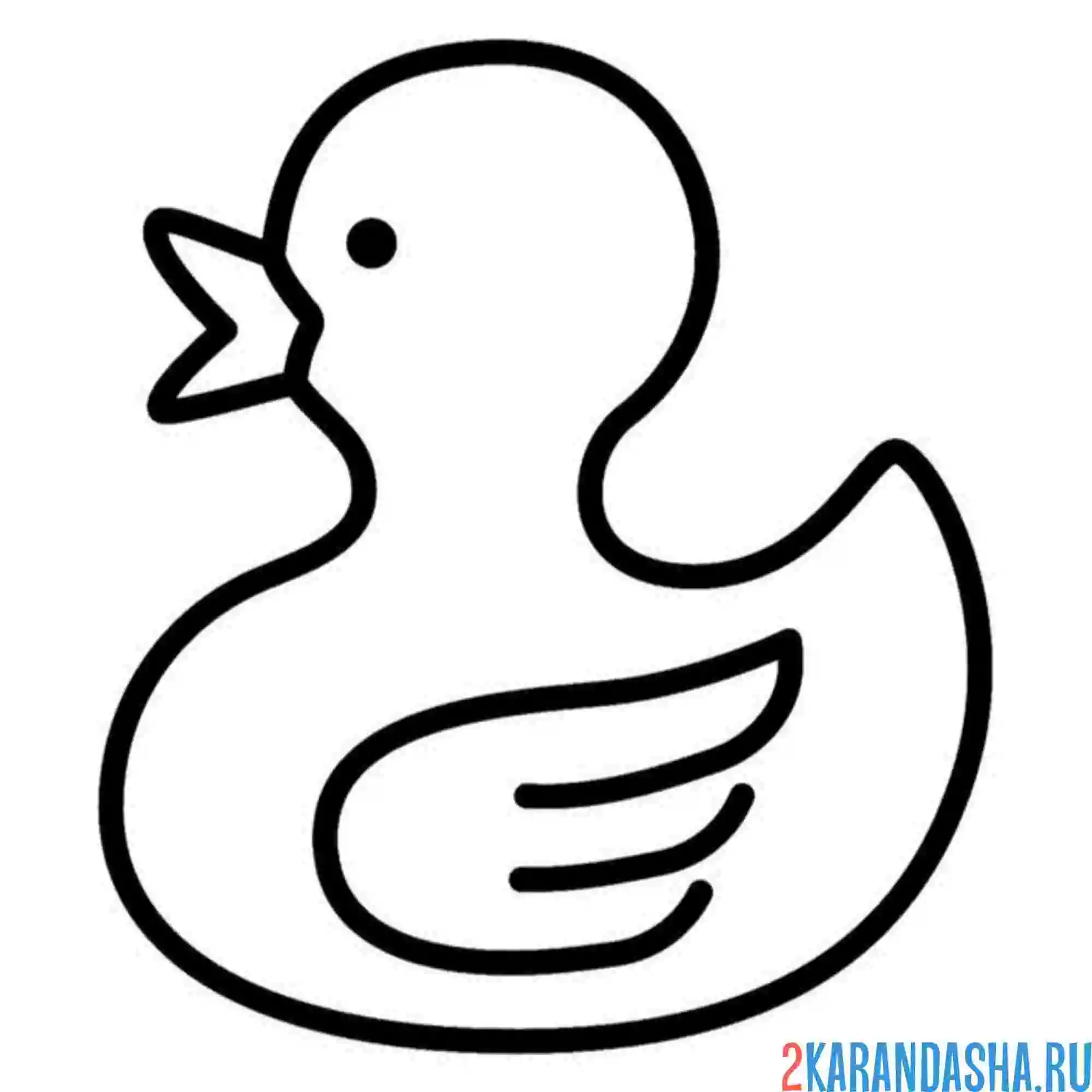 Раскраска уточка кря