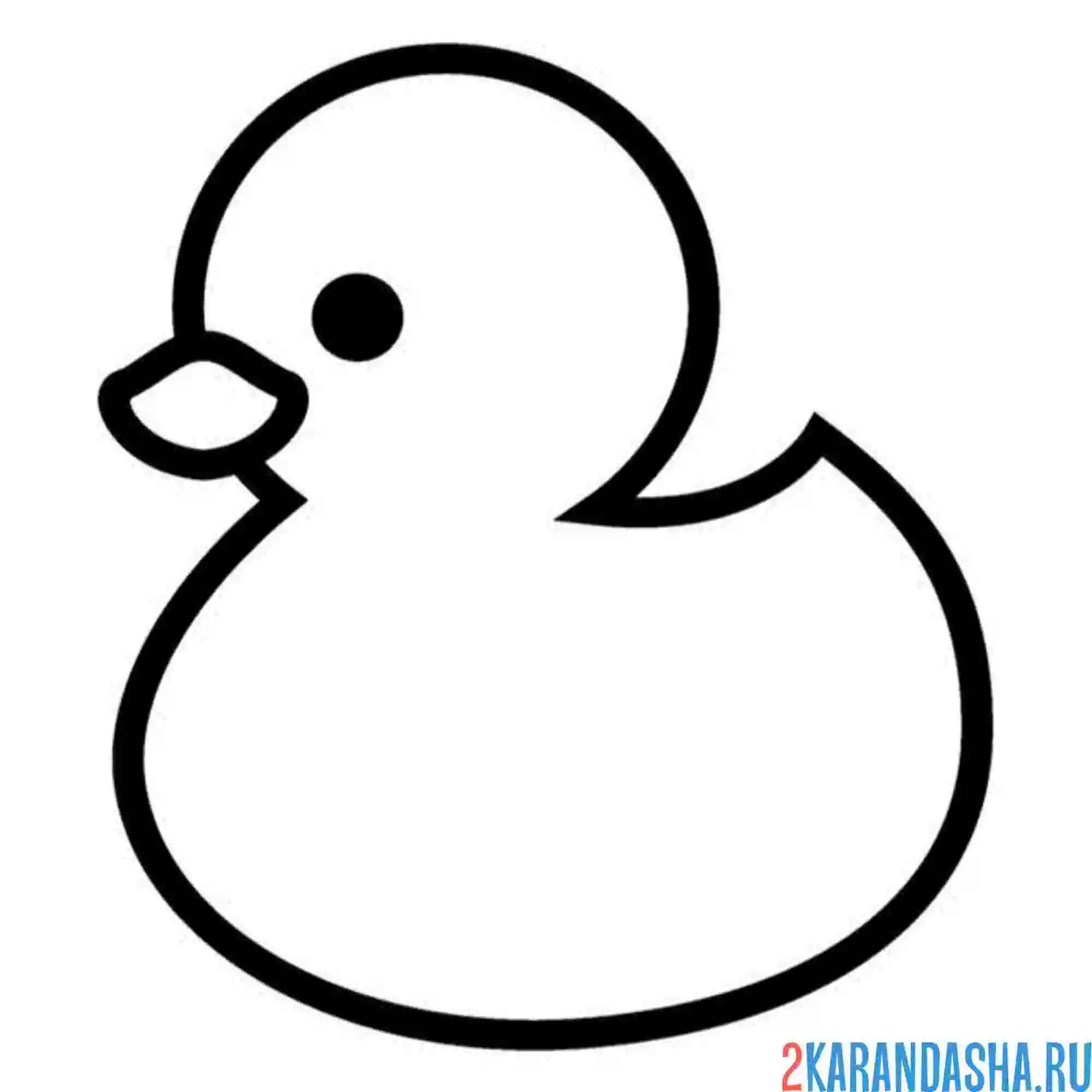 Раскраска резиновая уточка