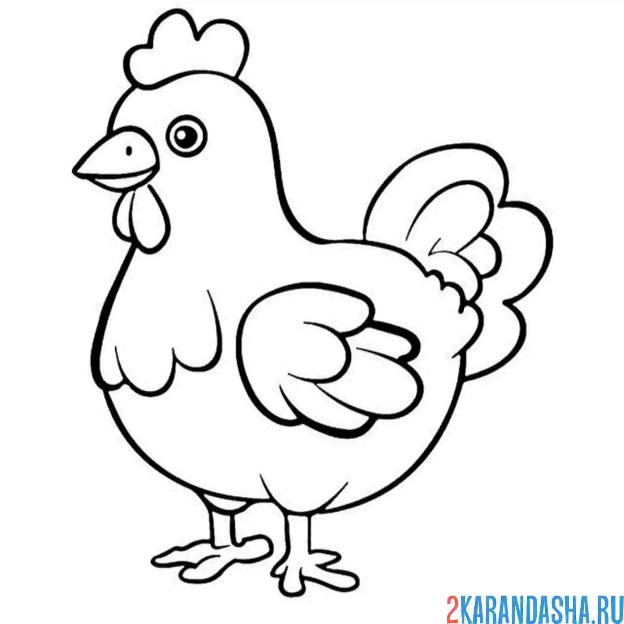 Раскраска курочка курица коко