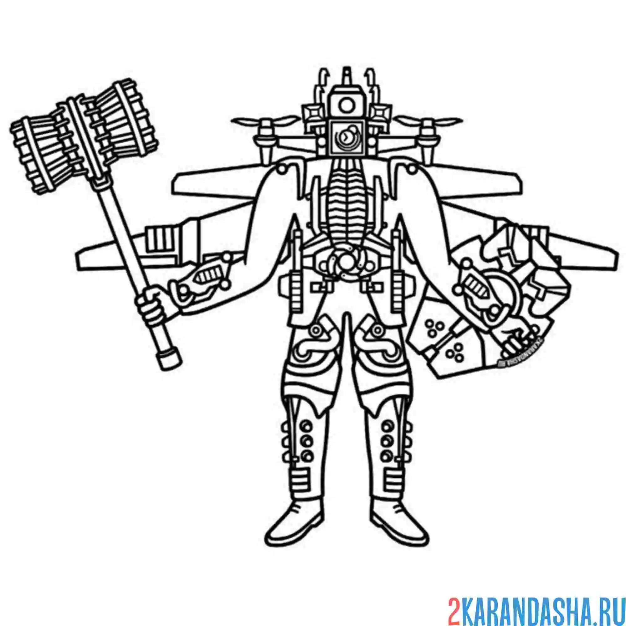 Раскраска новый титан камерамен апгрейд