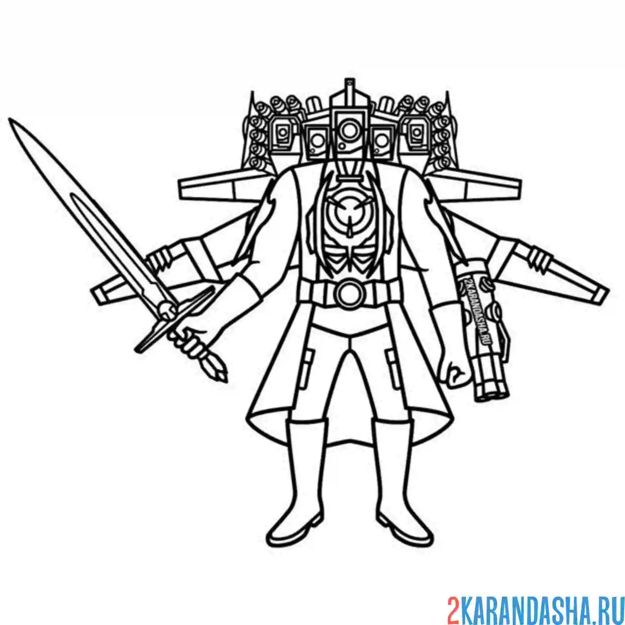 Раскраска new титан камерамен апгрейд