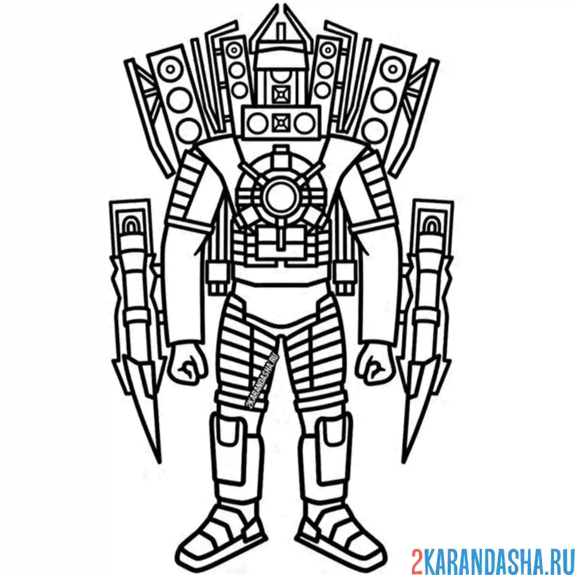 Раскраска new титан спикермен