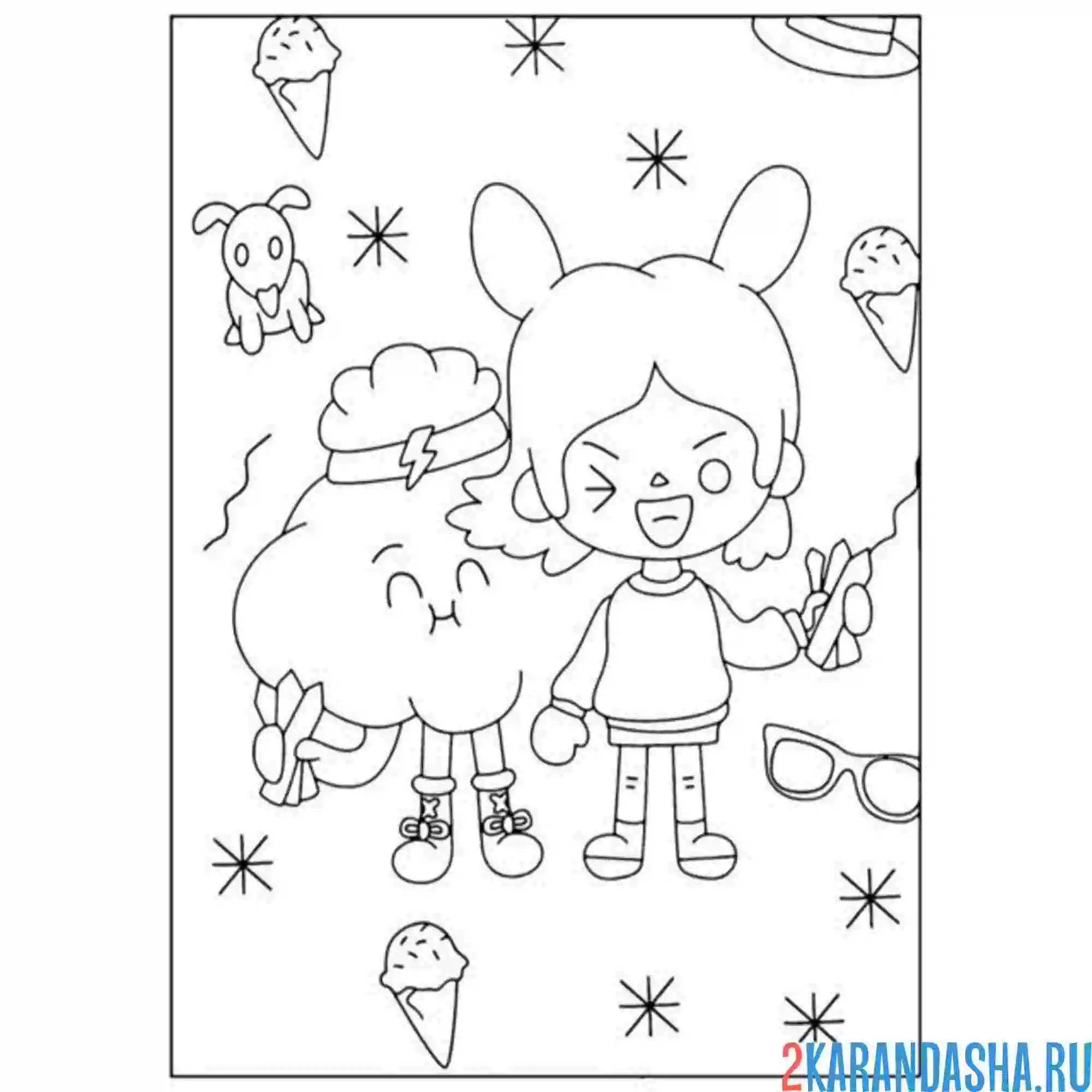 Раскраска тока бока салют