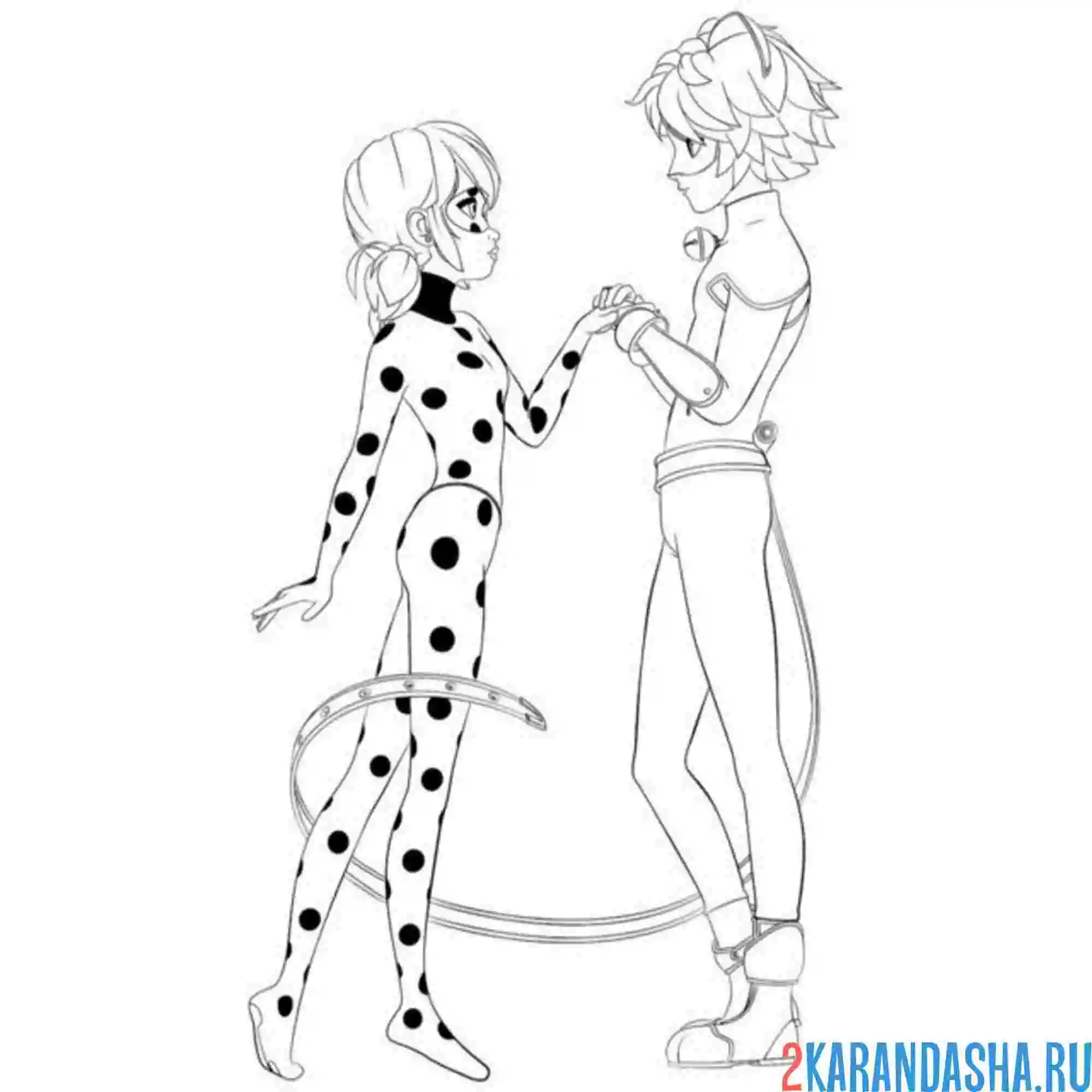 Раскраска леди баг и супер-кот форева