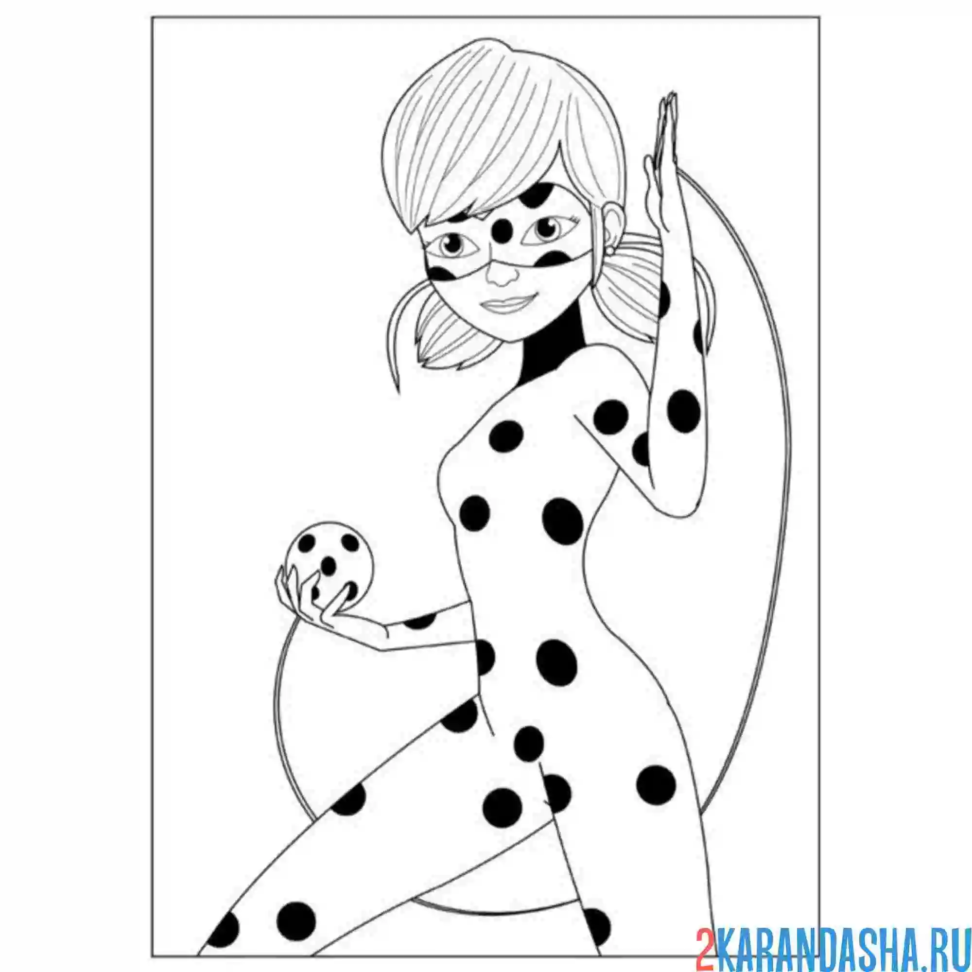 Раскраска леди баг красотка