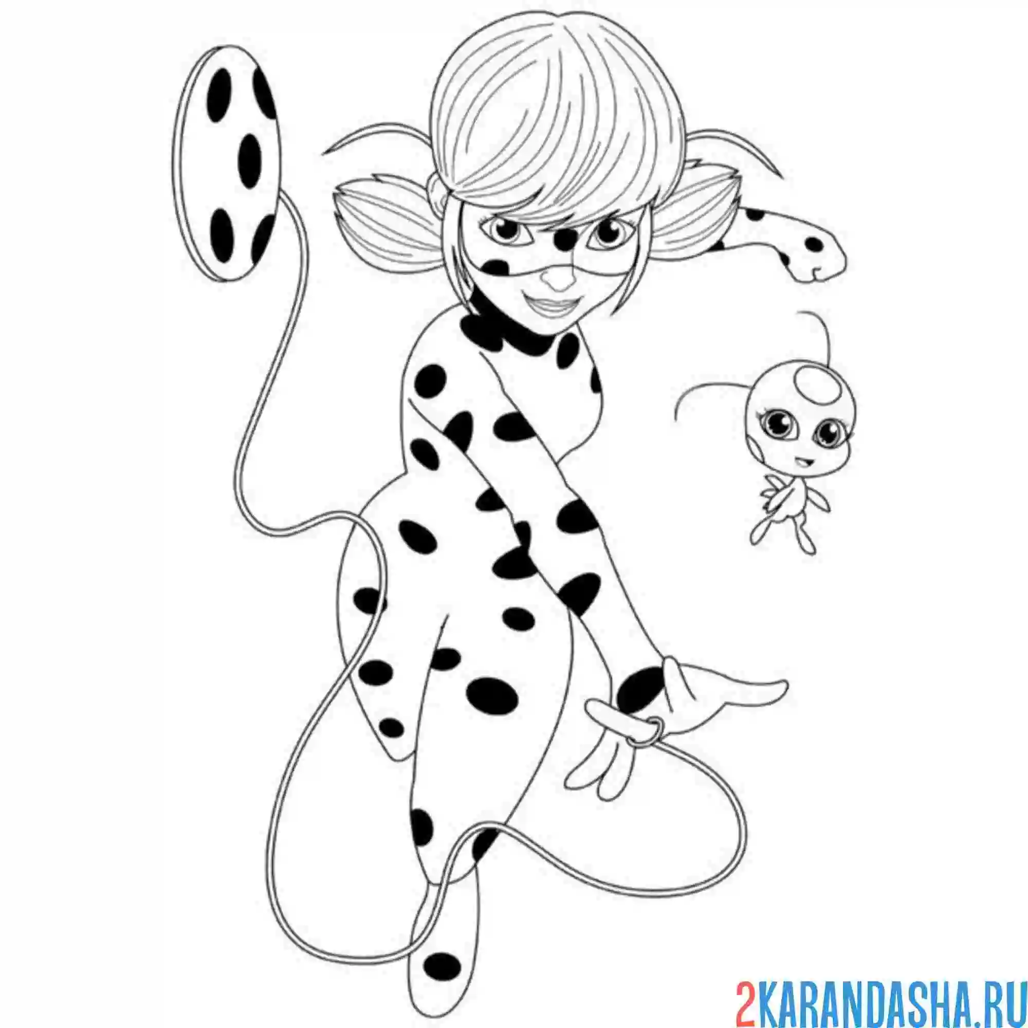 Раскраска леди баг стремительный удар