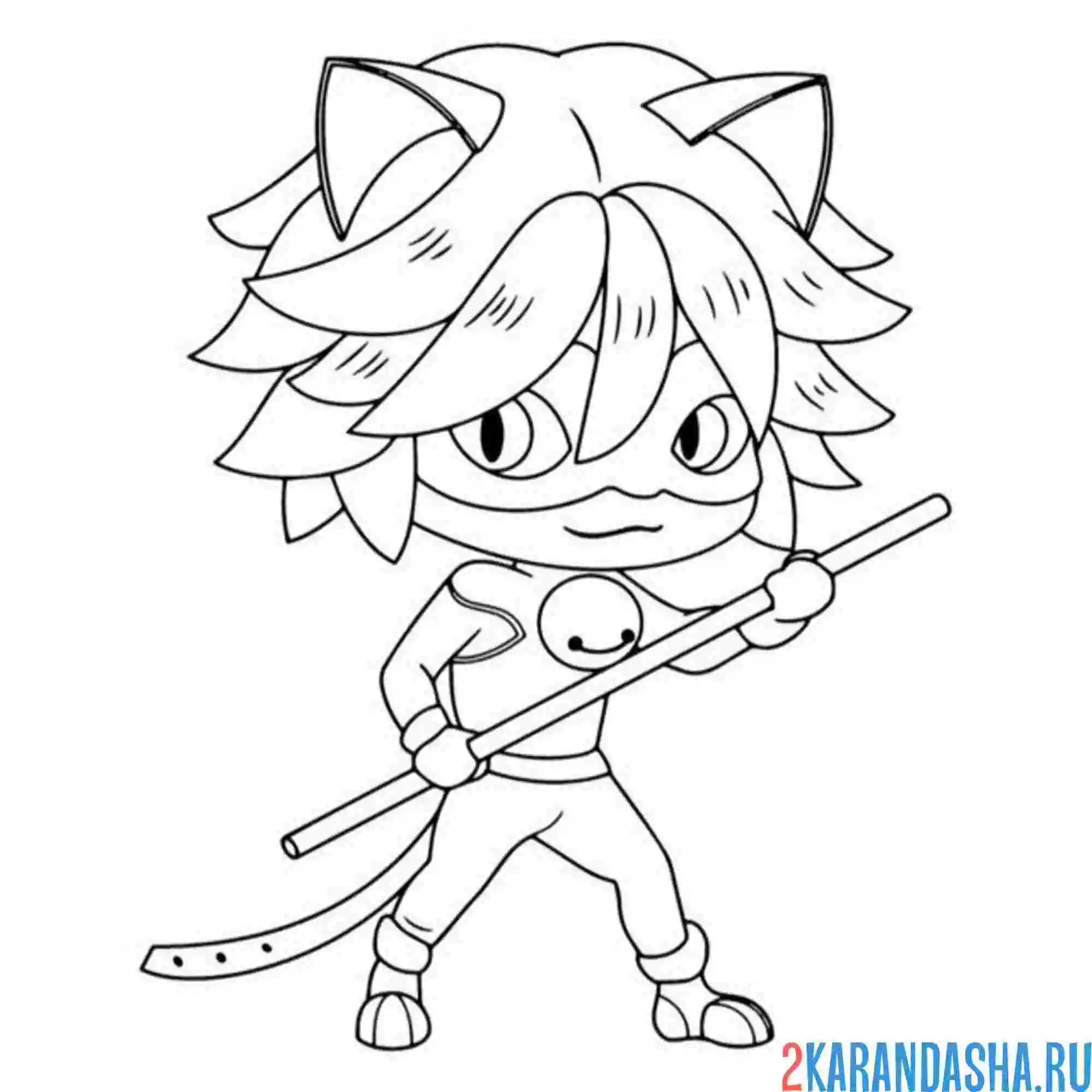 Раскраска адриан супер-кот иллюстрация