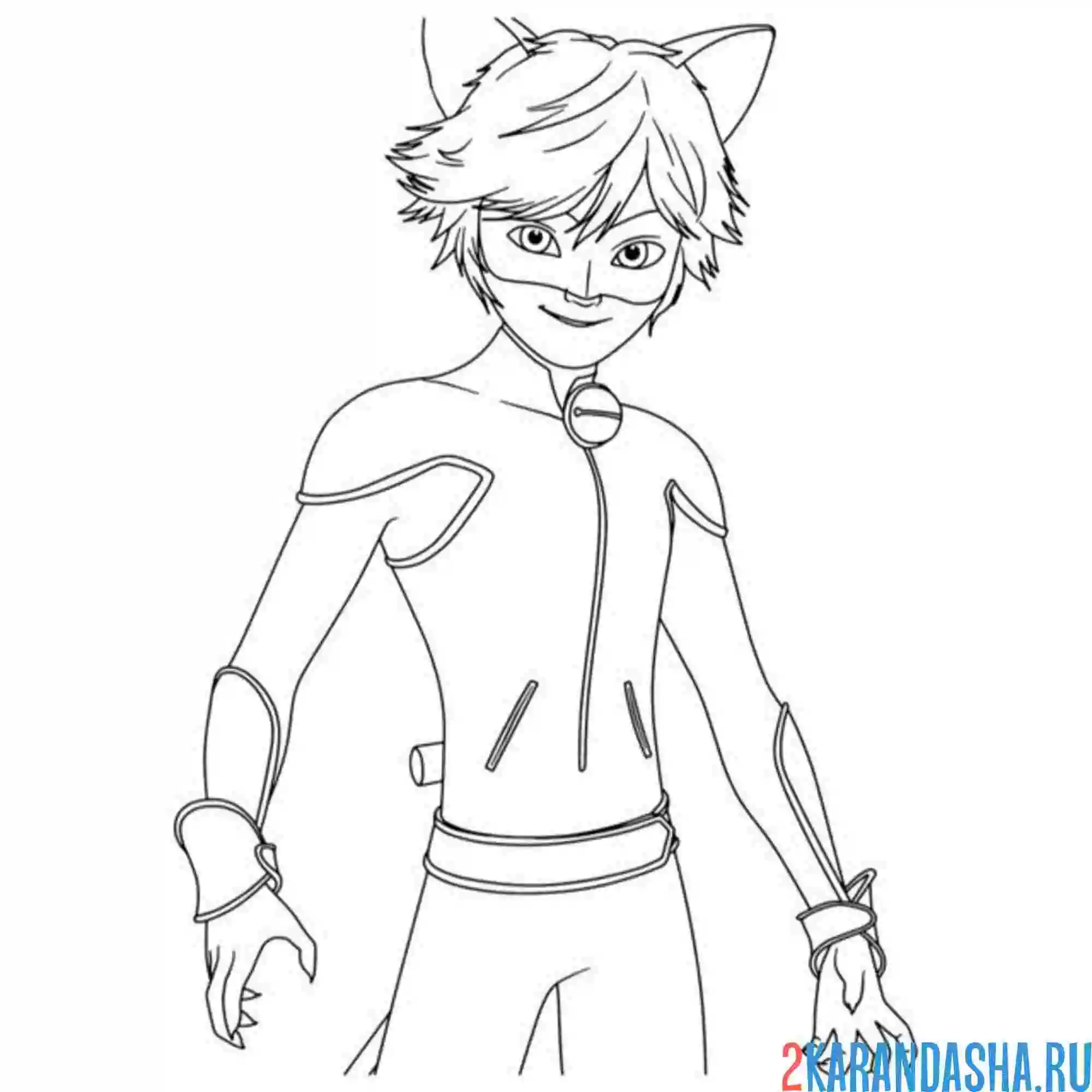 Раскраска супер-кот друг