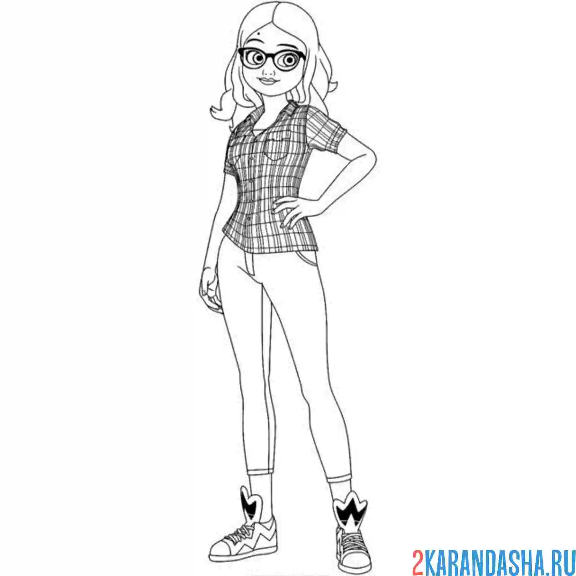 Раскраска аля в очках